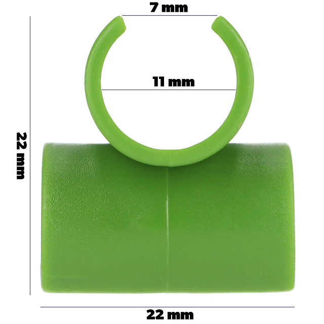 Łącznik kątowy do tyczek Lugo 11 mm, zielony 10 szt.
