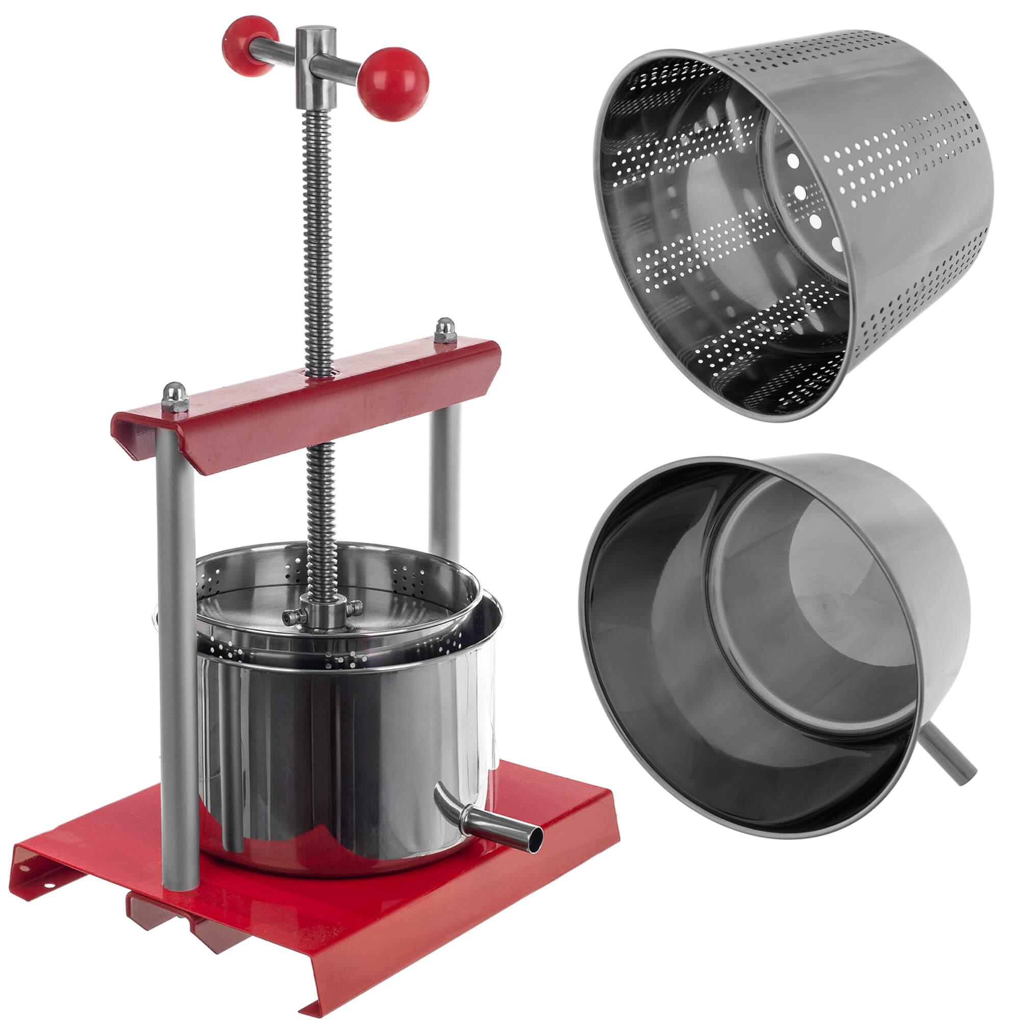 Wyciskarka do owoców Silba, stalowa, 6L