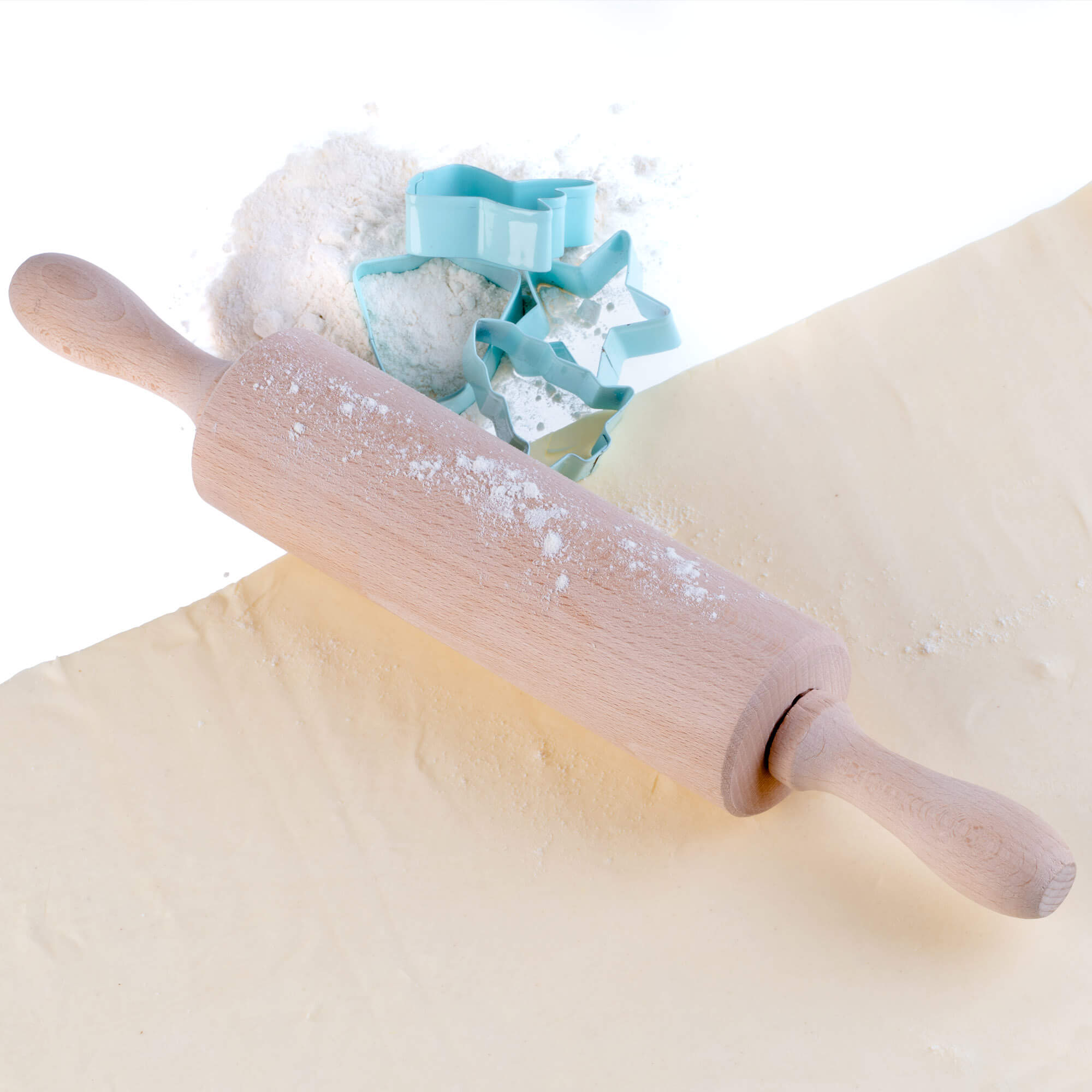 Drewniany wałek kuchenny do ciasta 38 cm