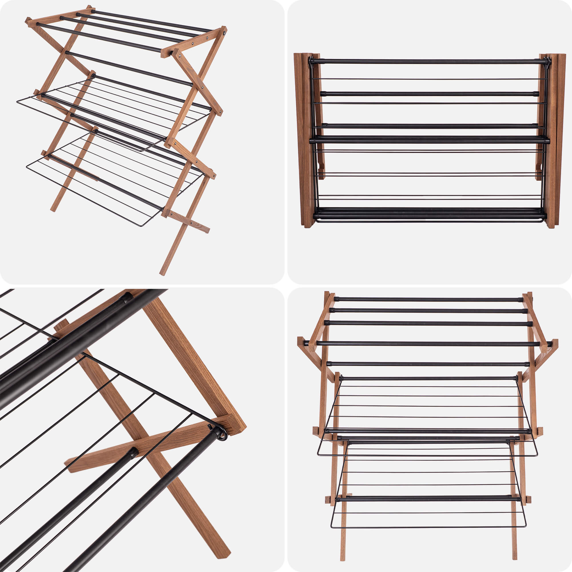 Suszarka drewniana na pranie stojąca Ferrara 70 x 50 cm