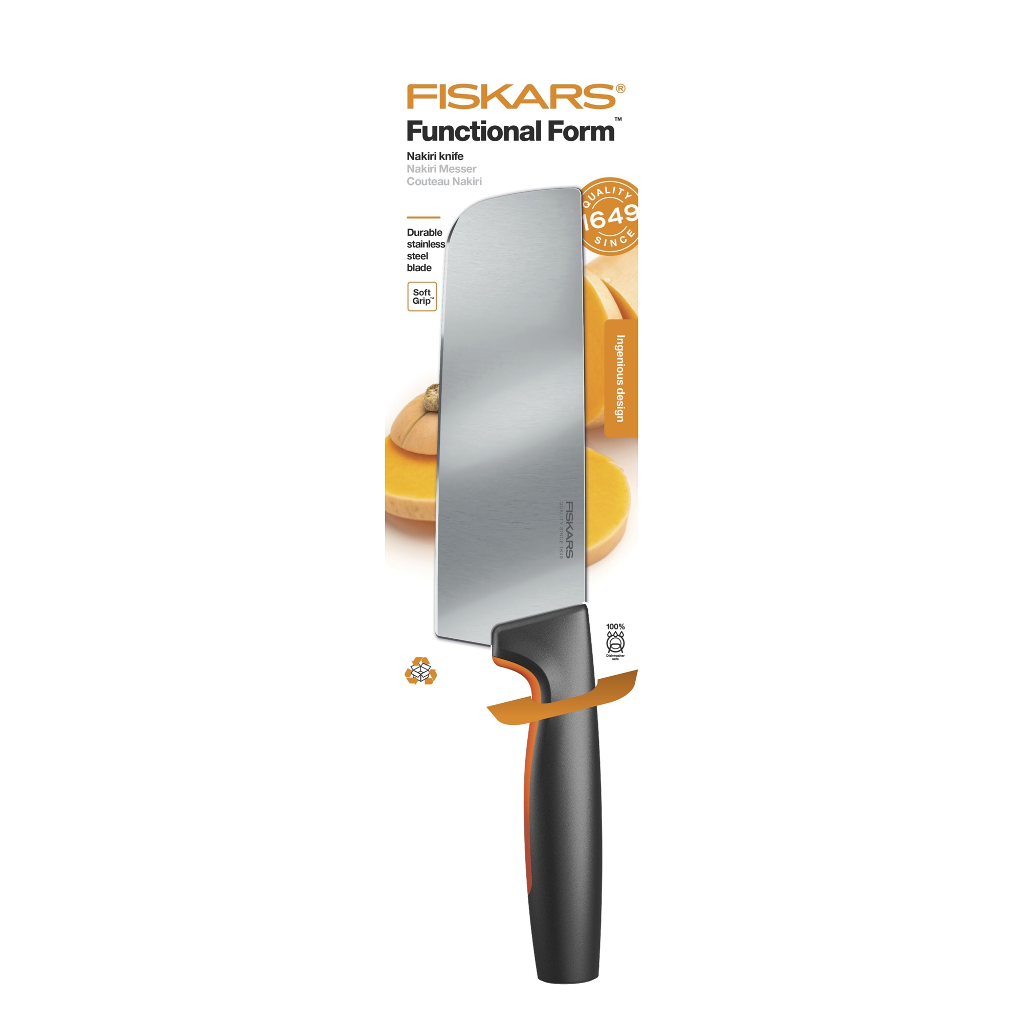 Fiskars 1057537 FF Nóż Nakiri 16 cm