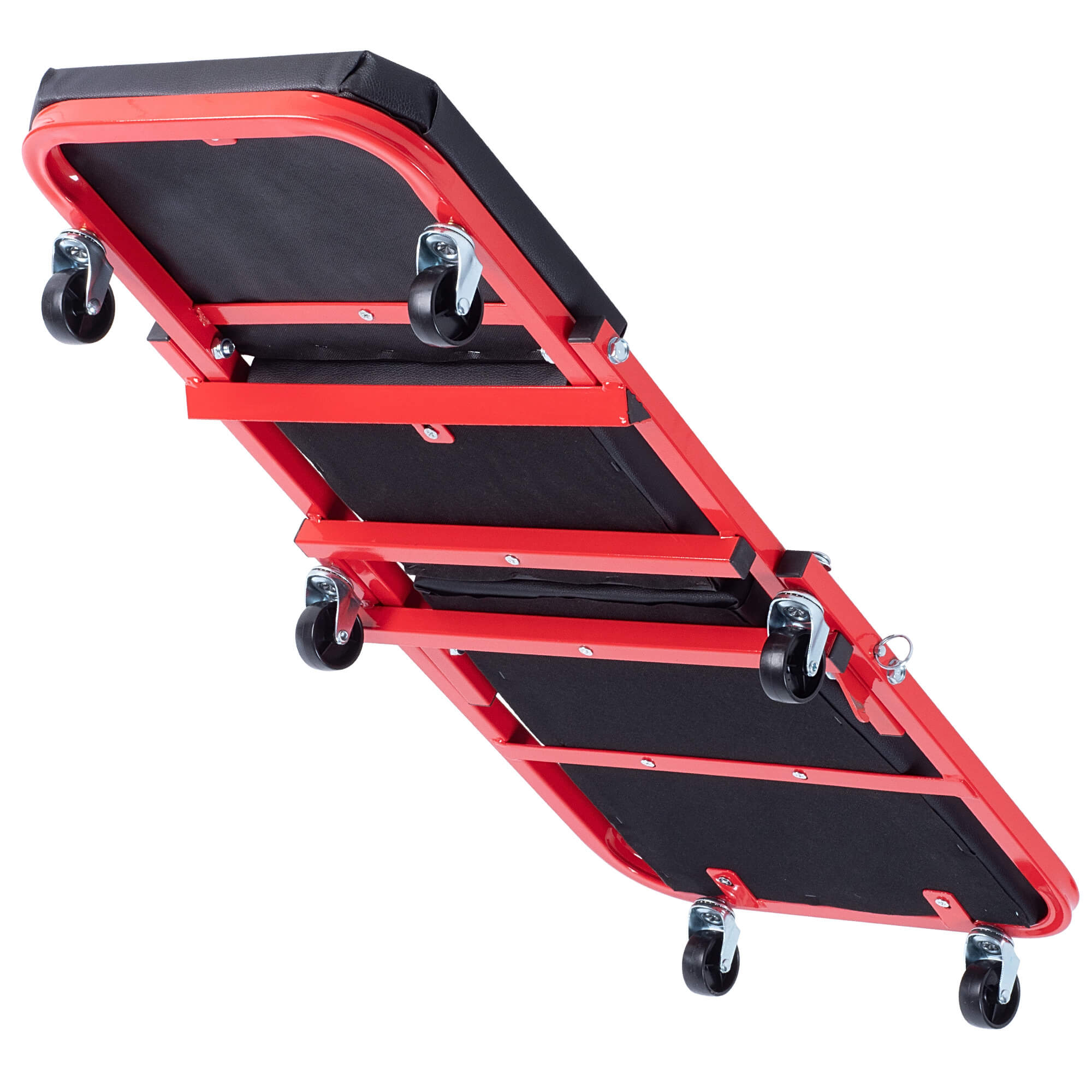 Składane siedzisko warsztatowe Auxon 91 x 42 cm czarno-czerwone