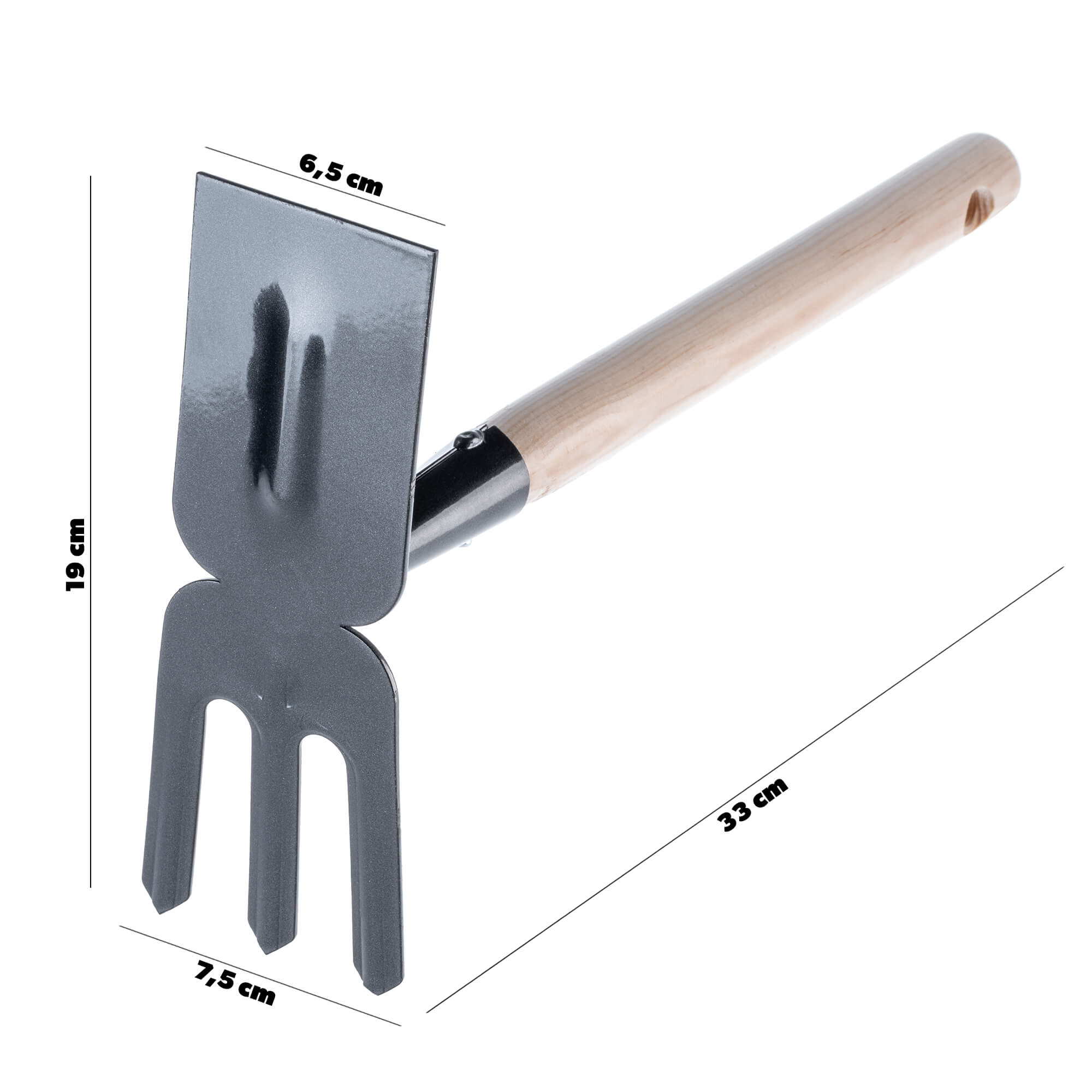 Motyczka do gleby 33 x 19 cm, czarny