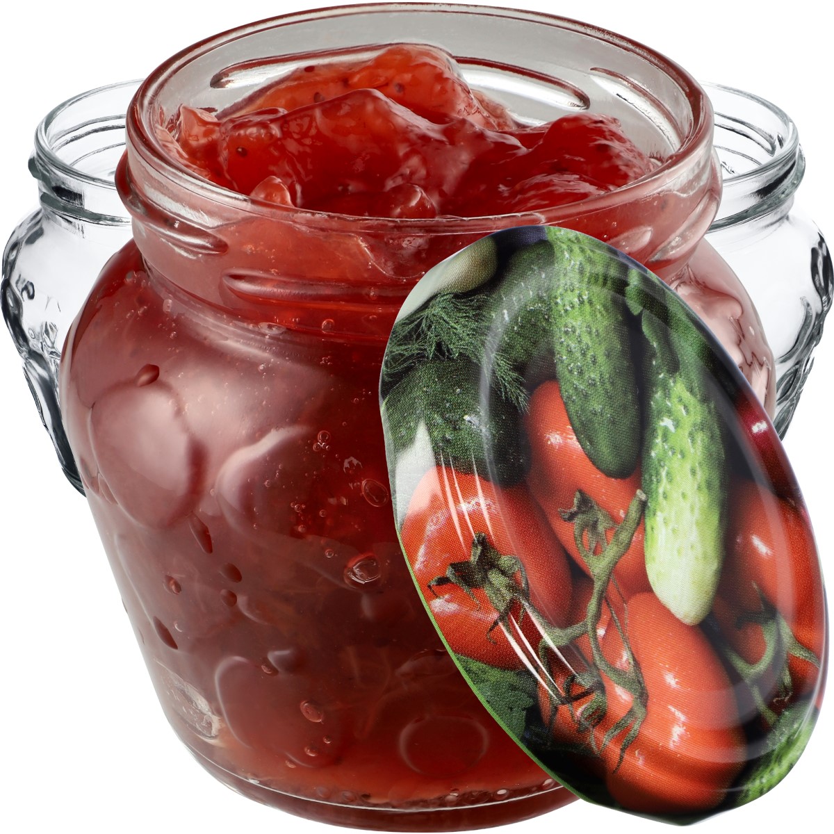 Słoiki Kemi 200ml 100szt 66mm + wieczka "Warzywa"