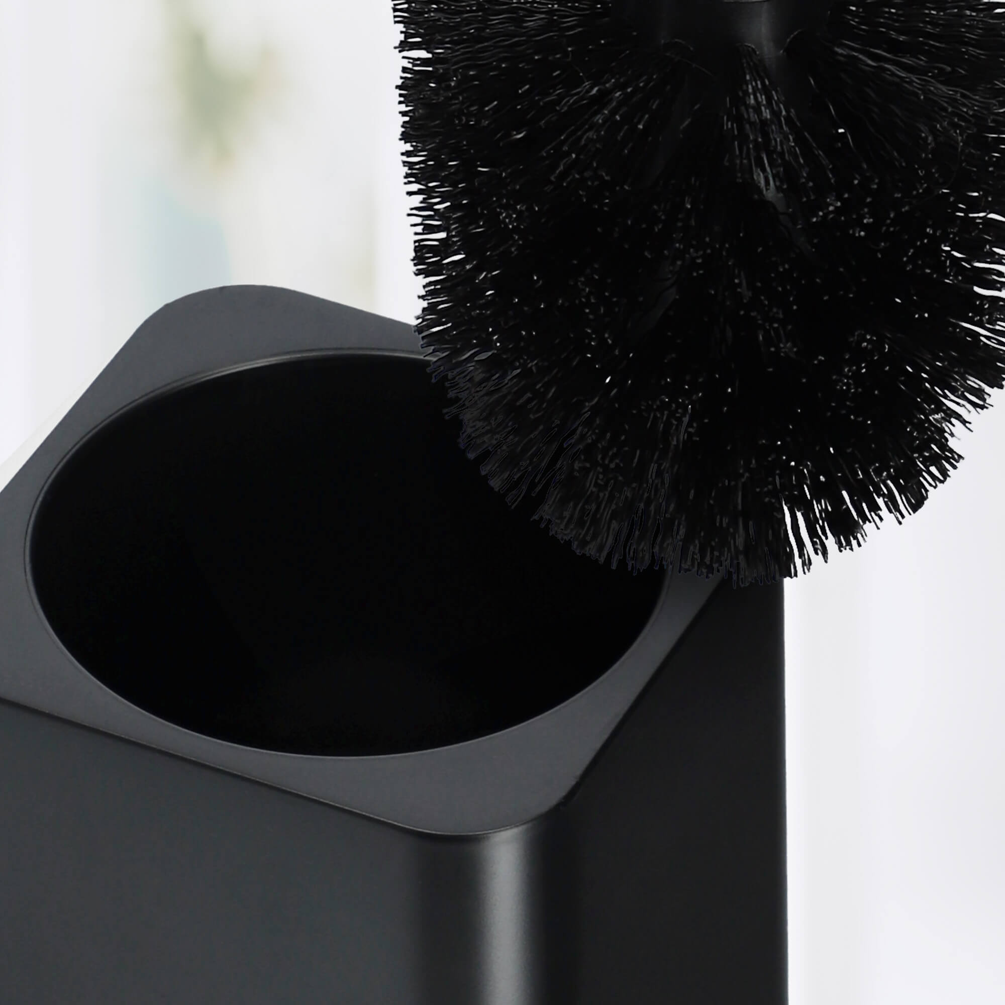 Bambusowa szczotka WC Carrara, czarna