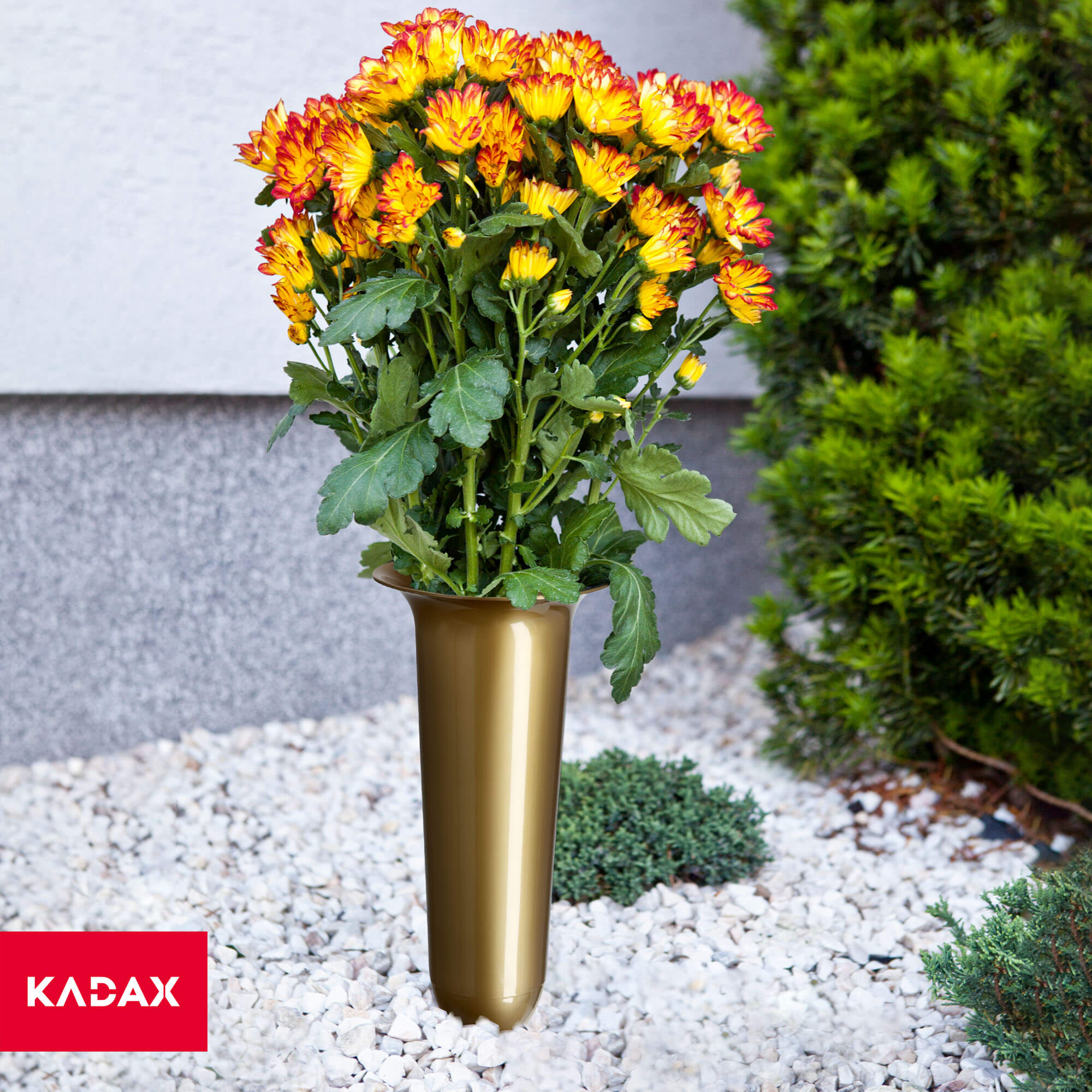 Flakon na cmentarz wbijany Latera 34 x 13 cm, złoty