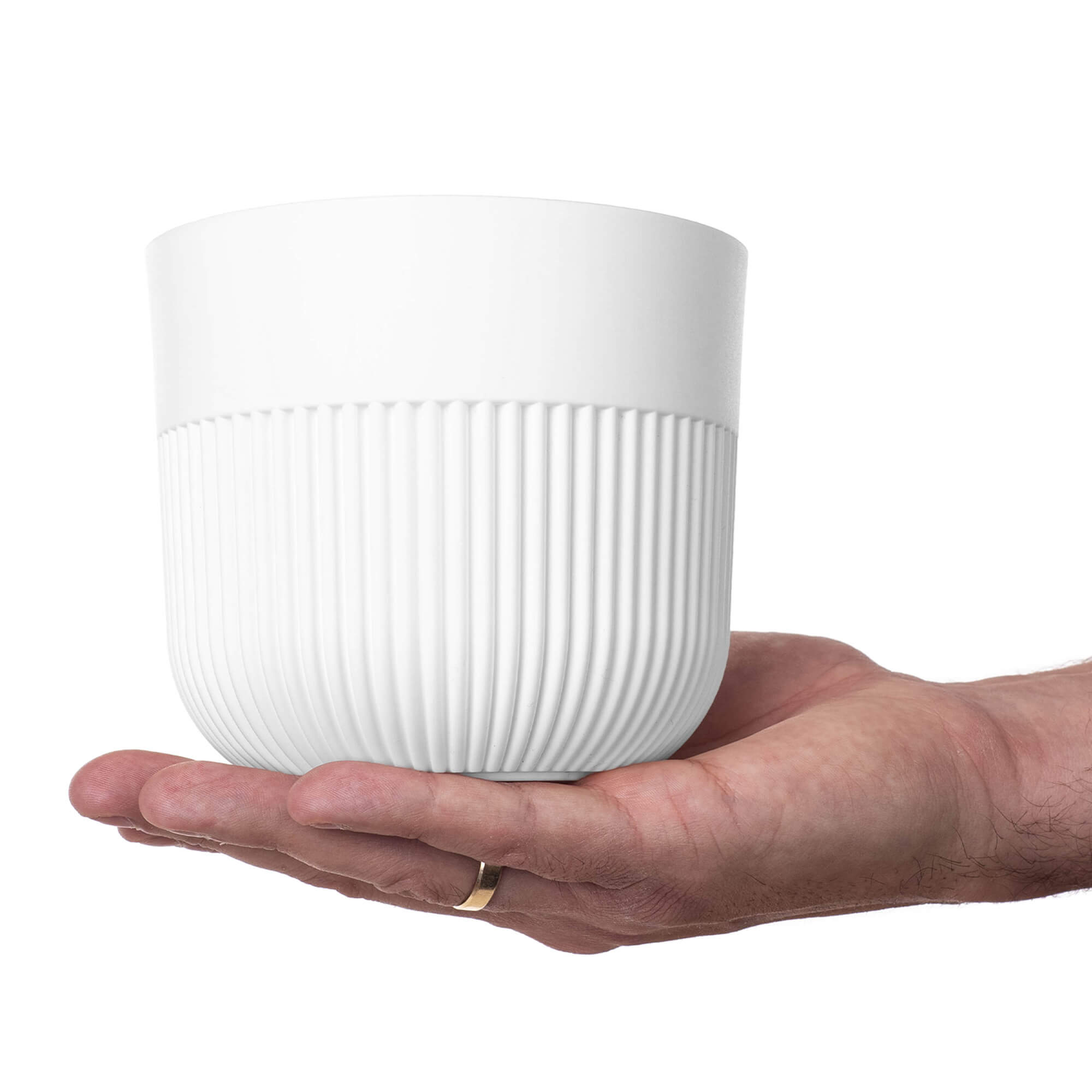 Doniczka osłonka Ornon 13 cm biała