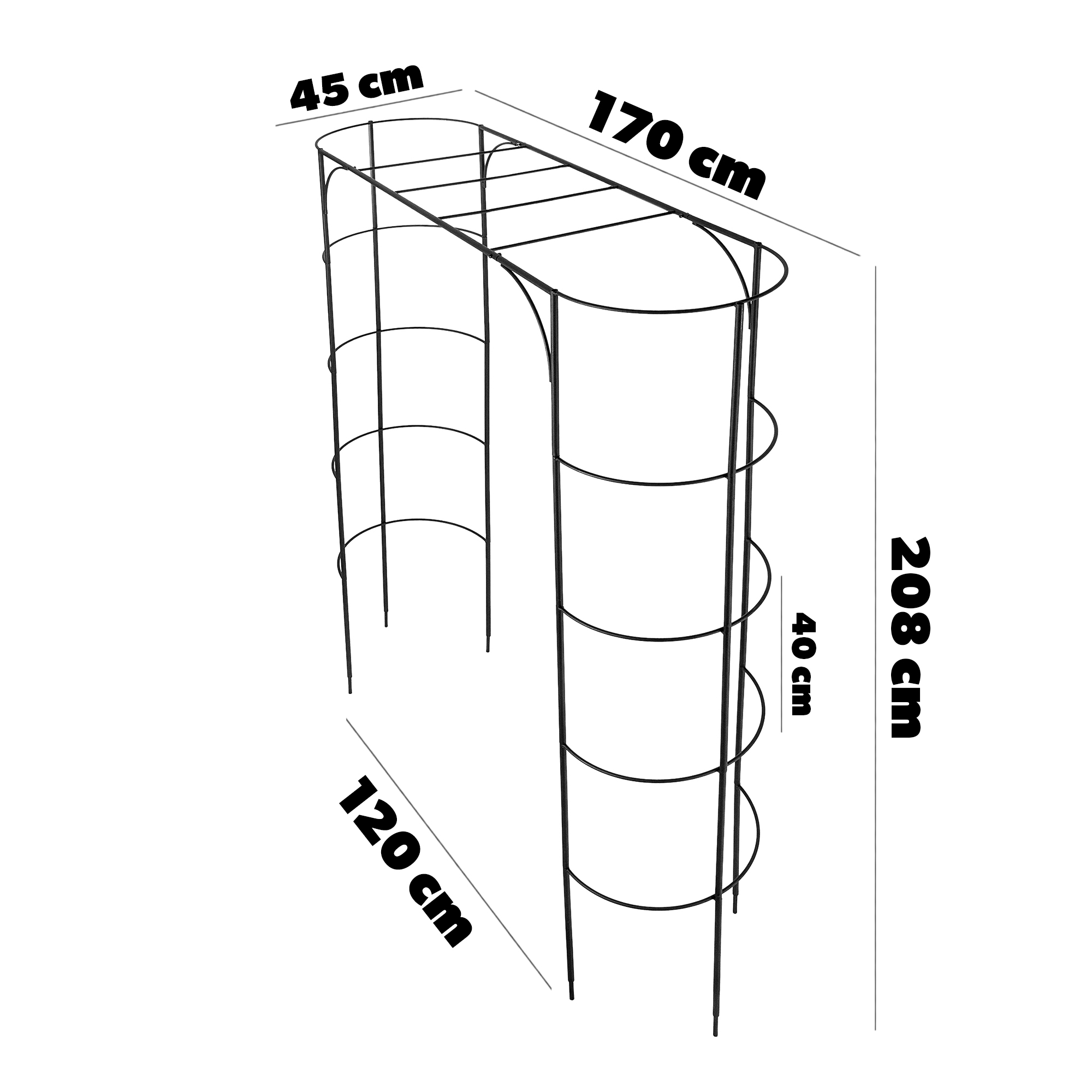 Pergola na kwiaty Ruste 170 x 208 cm