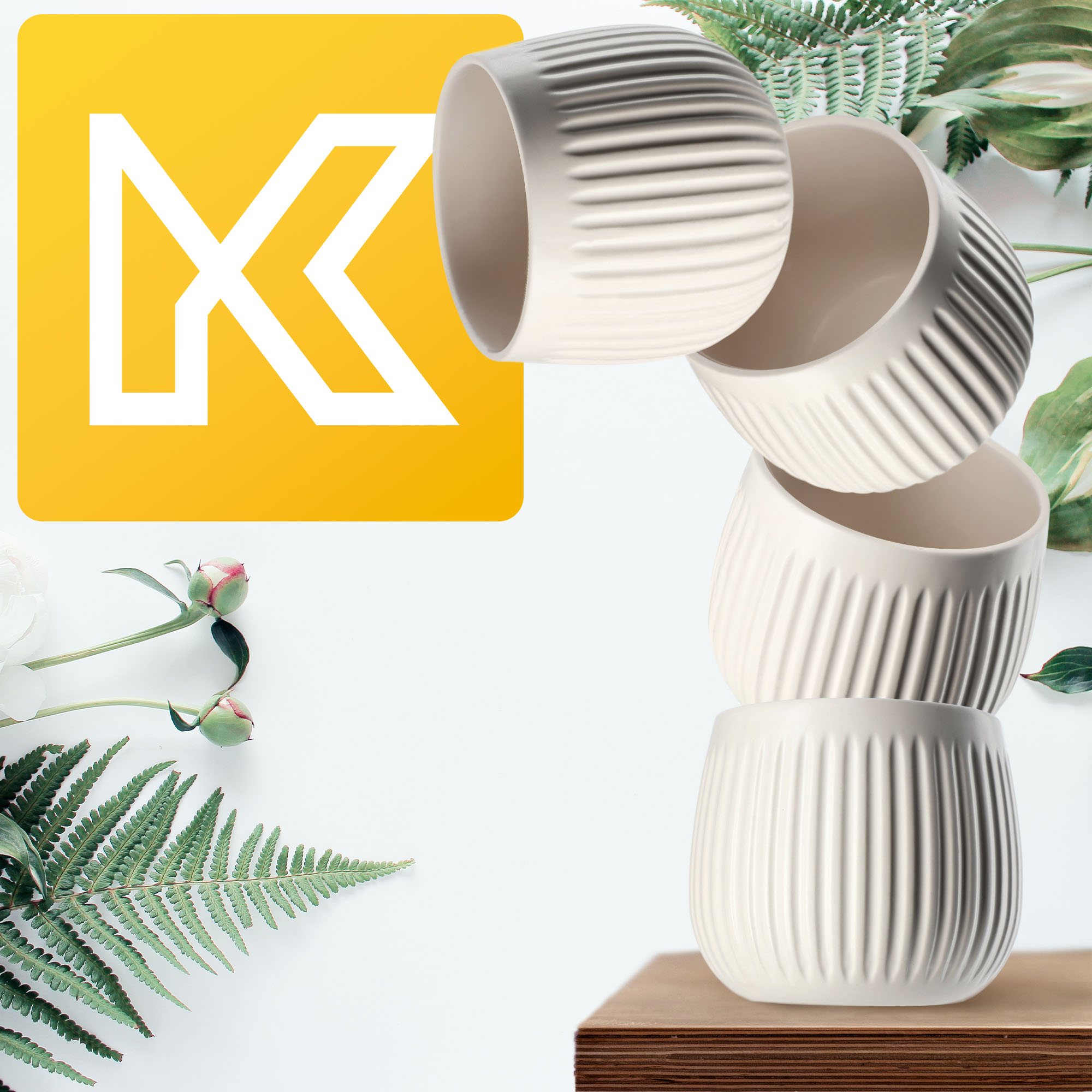 Osłonka ceramiczna Vario 12 cm, biała