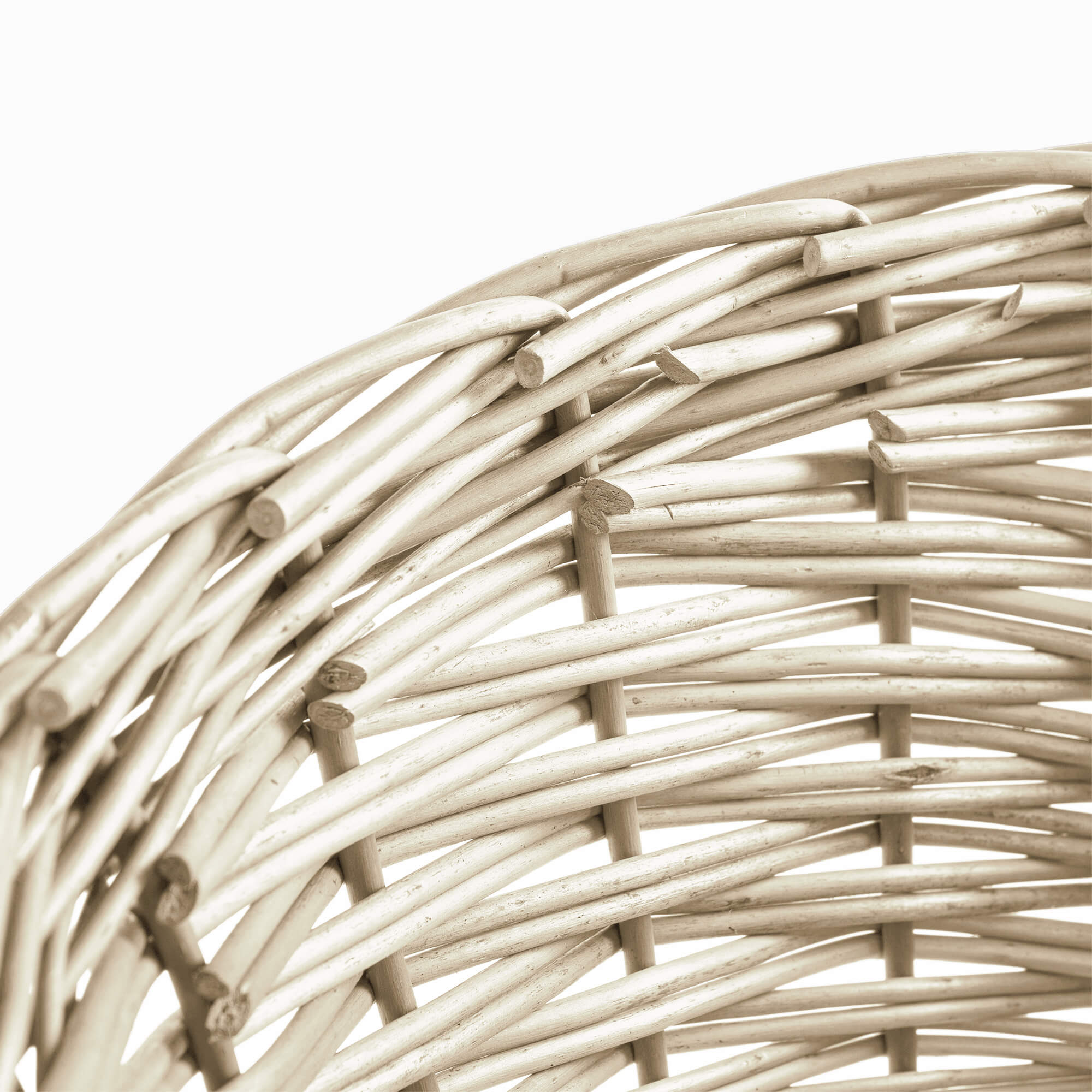 Osłona wiklinowa choinkowa naturalna Aliano 55cm biała