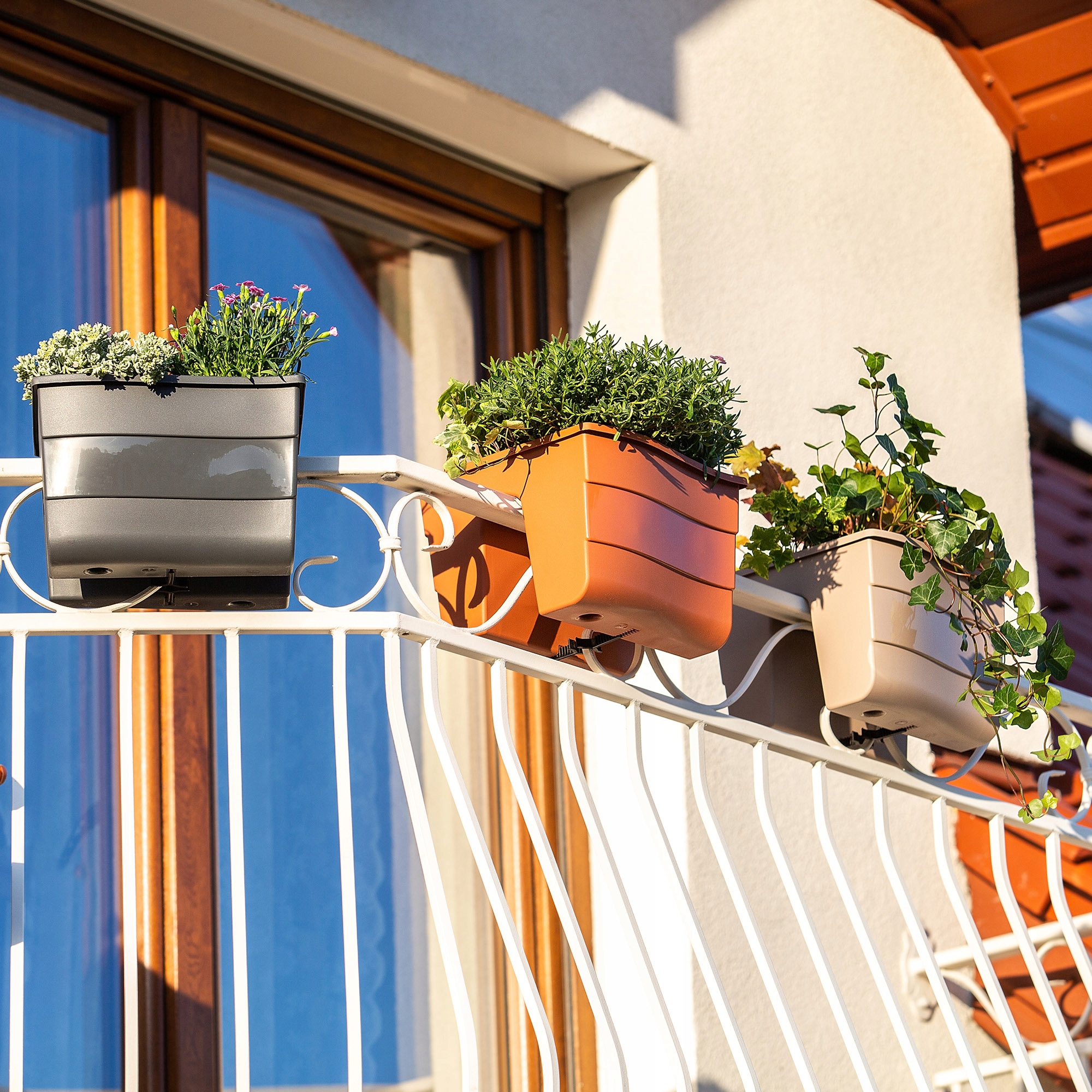 Skrzynka balustradowa Tervo 30cm beżowa