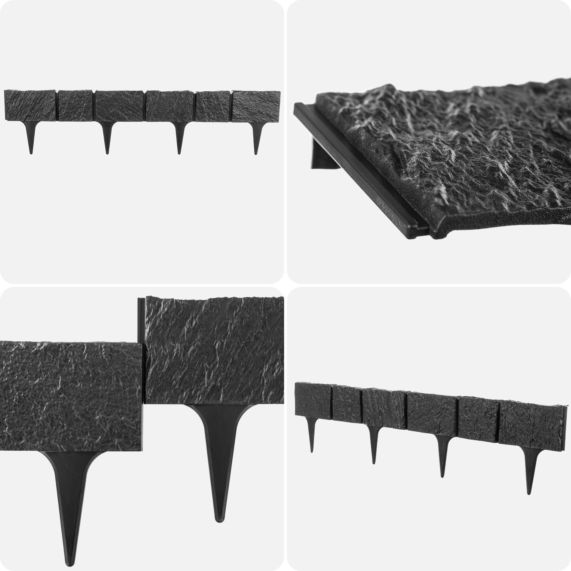 Obrzeże ogrodowe Averton 78 x 9 cm antracytowy kamień 5 szt.