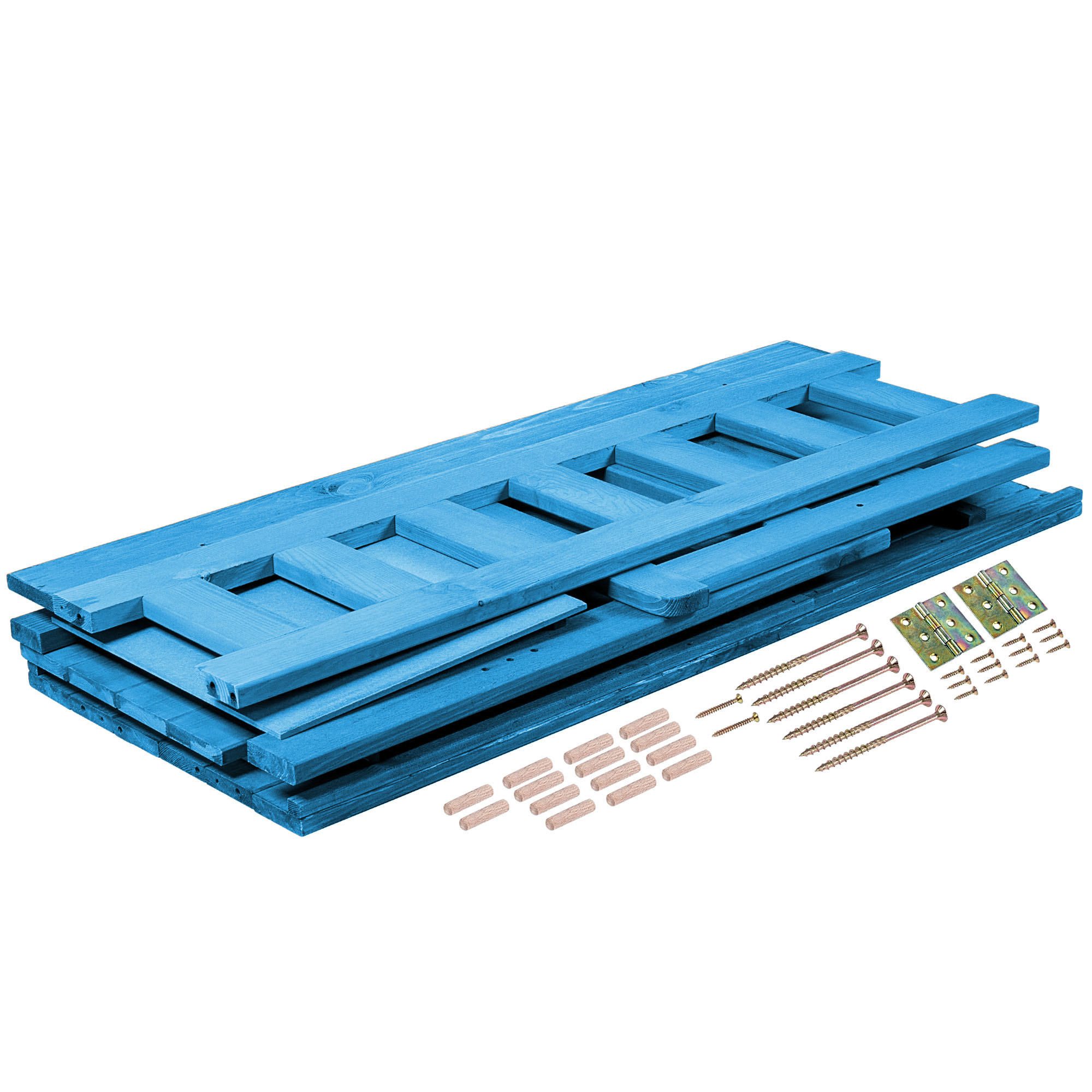 Ławka ogrodowa ze skrzynią Gravet niebieski