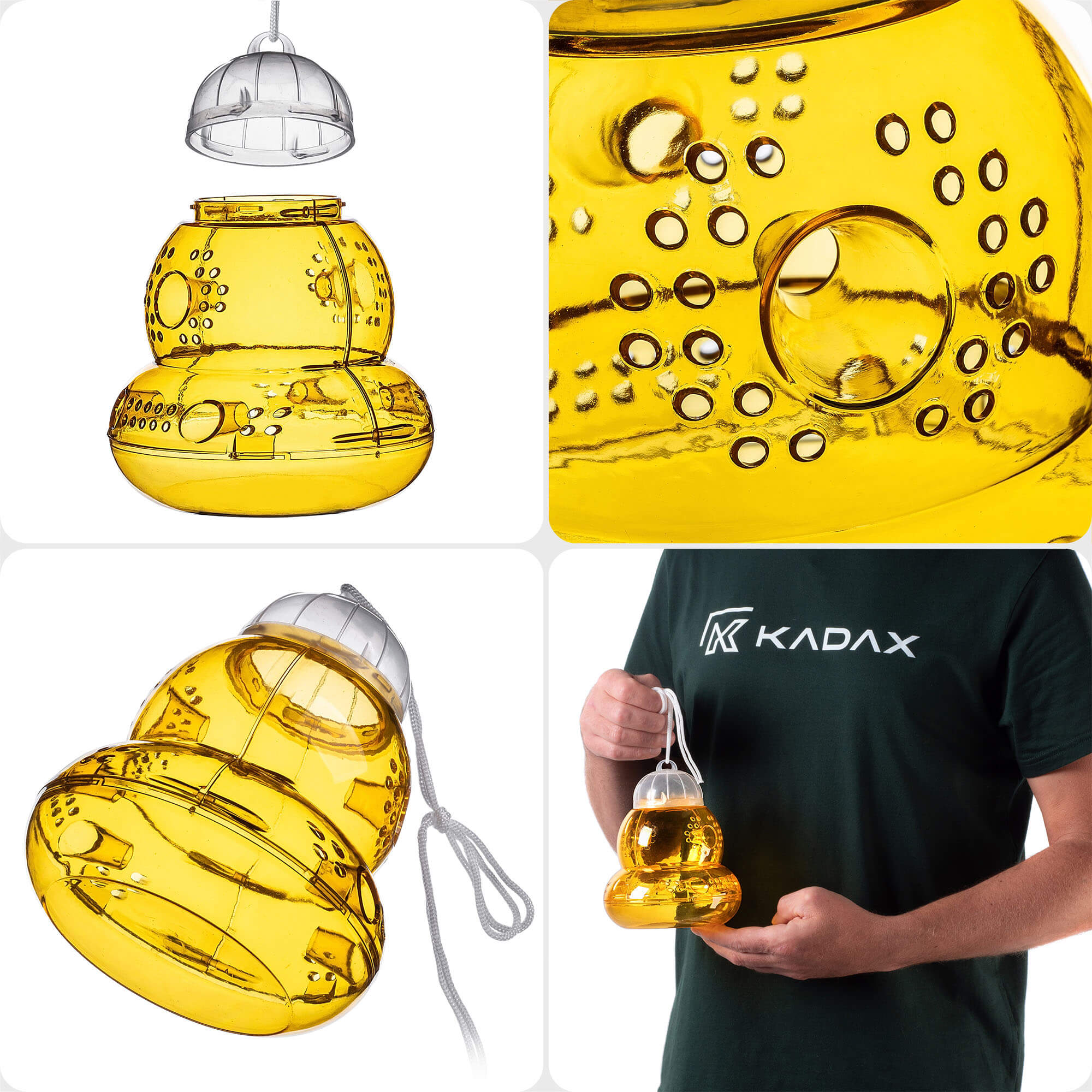 Pułapka na osy Melle 13 x 16 cm żółta