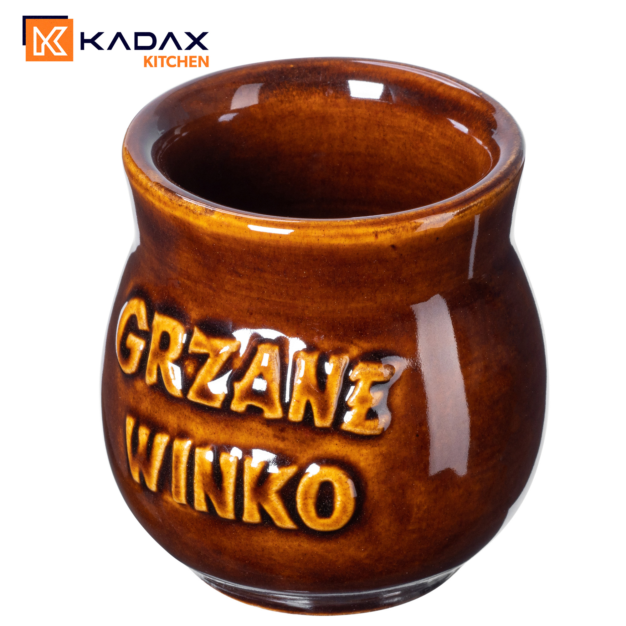 Kubek kamionkowy z napisem Olympia 0.25L, 2 szt.