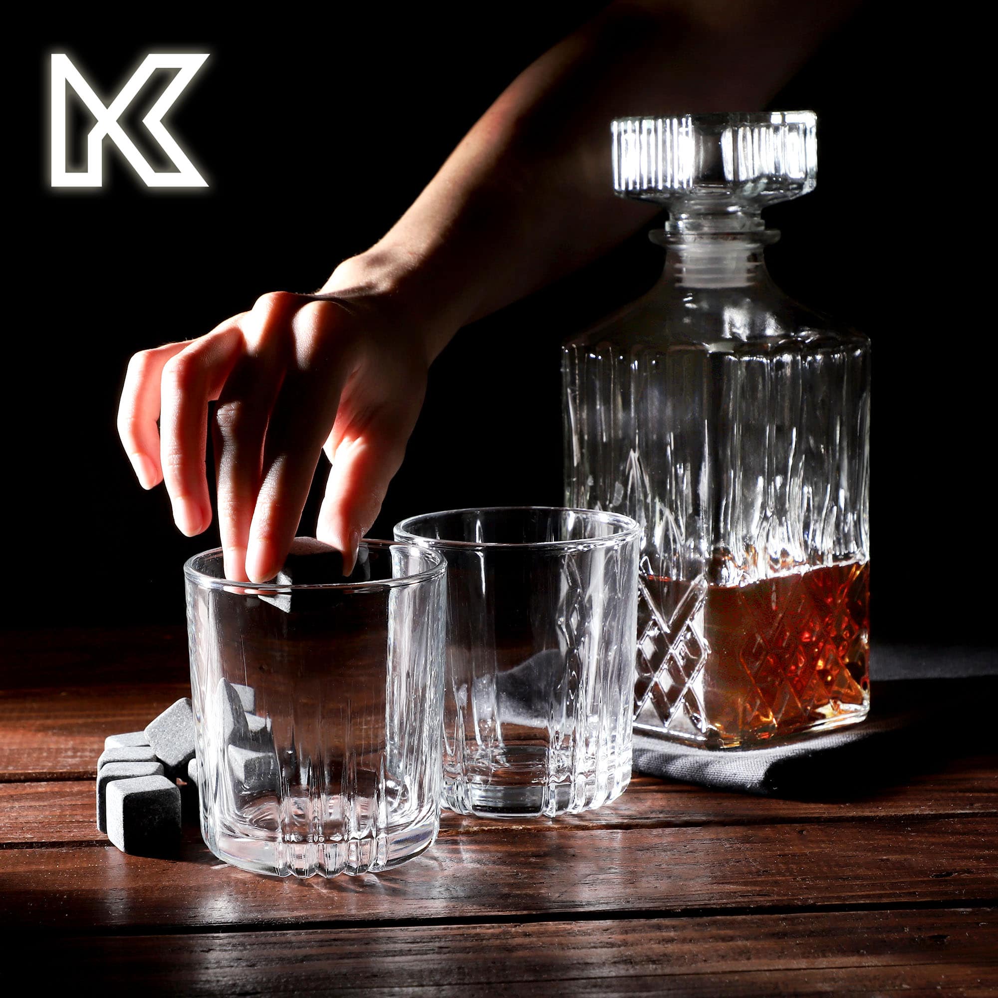 Karafka do whisky Savona + kamienie do whisky