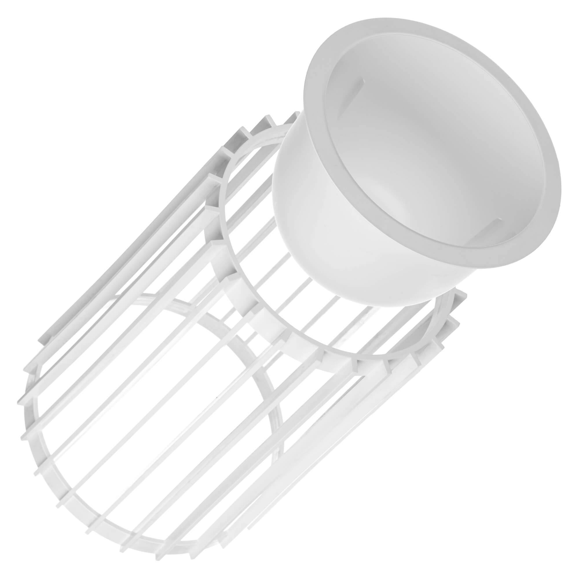 Kwietnik dwustronny Aytre 40 cm biały + wkład