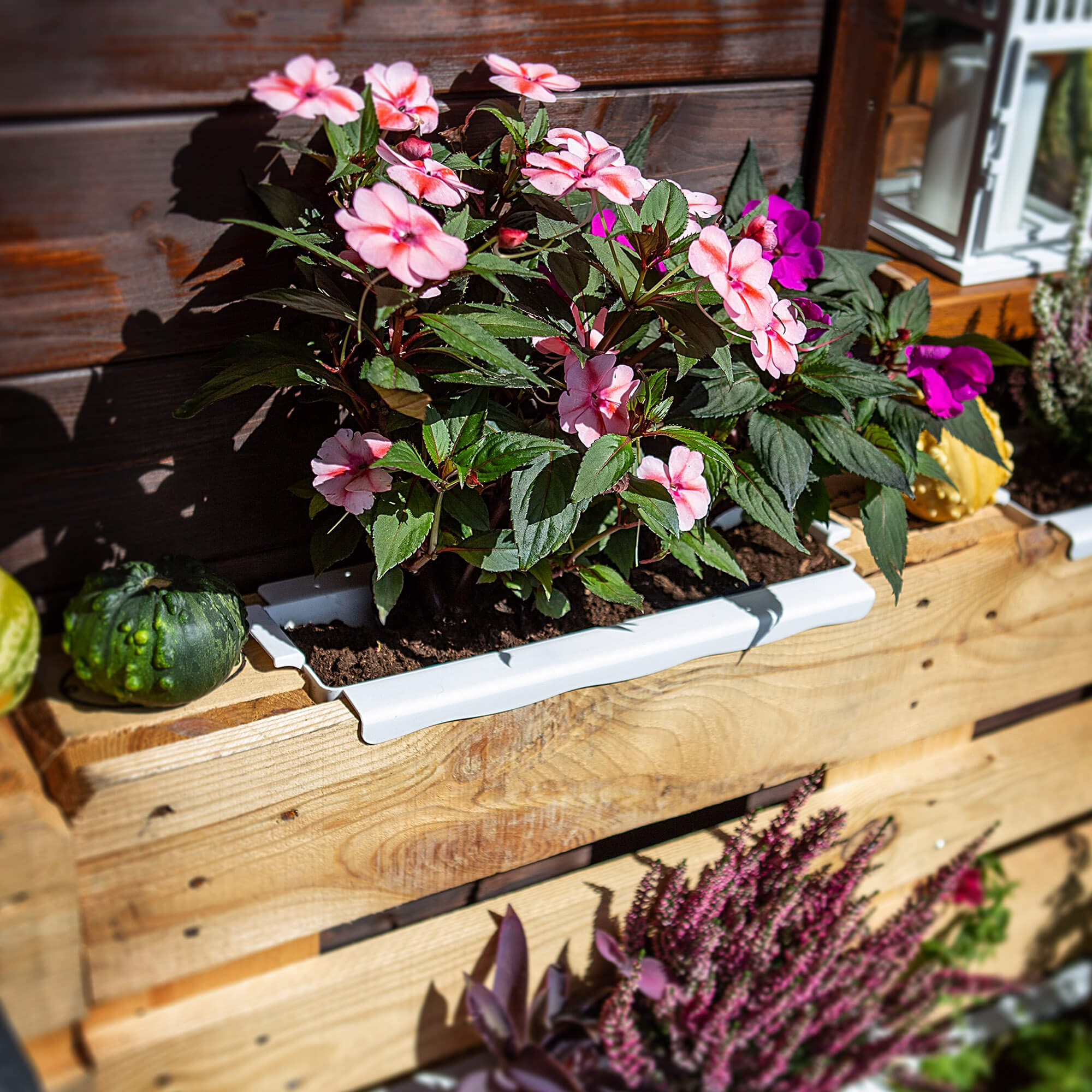 Doniczka do europalet Veere 40.5 cm biała 10 szt.