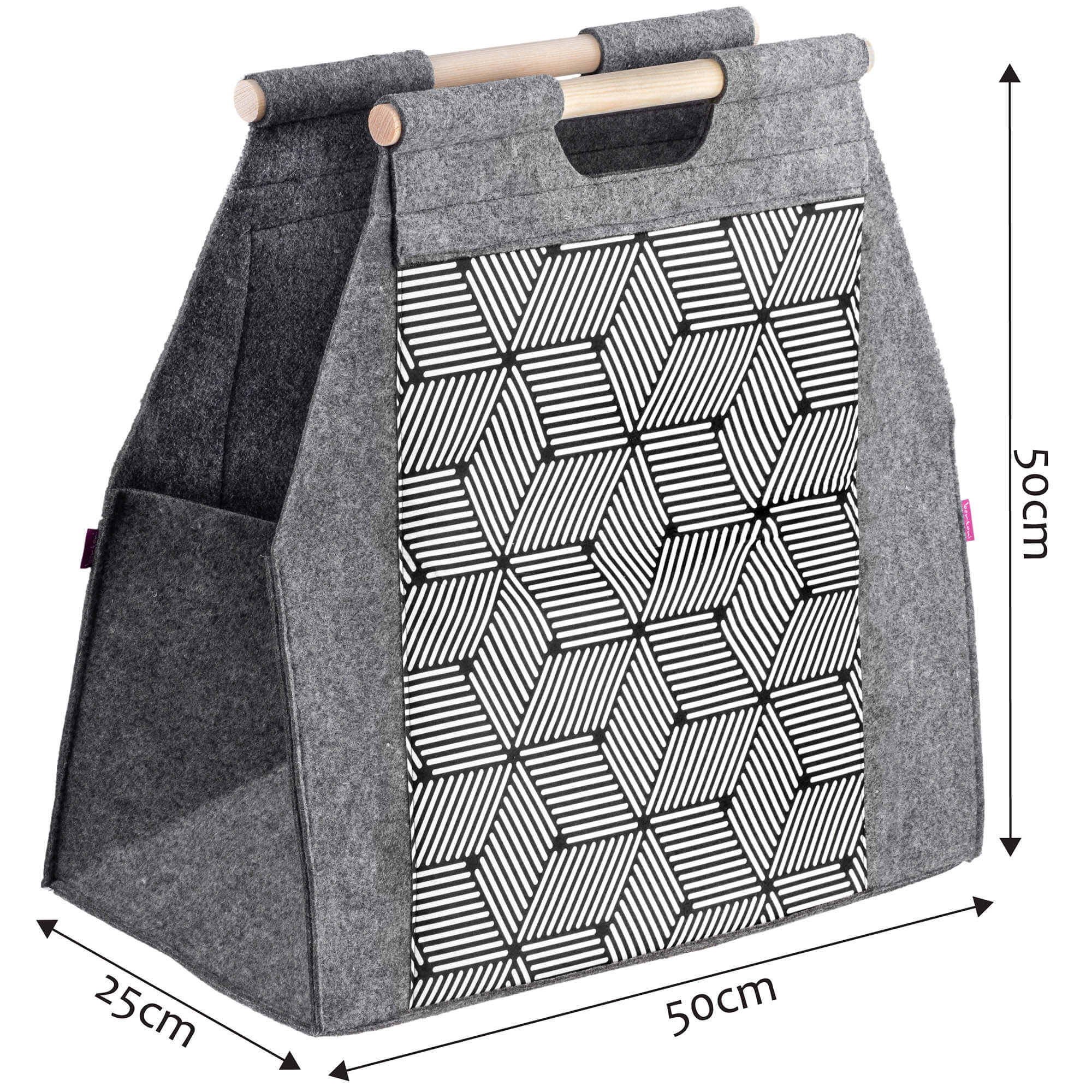 Torba gospodarcza na drewno kominkowe wzór cube