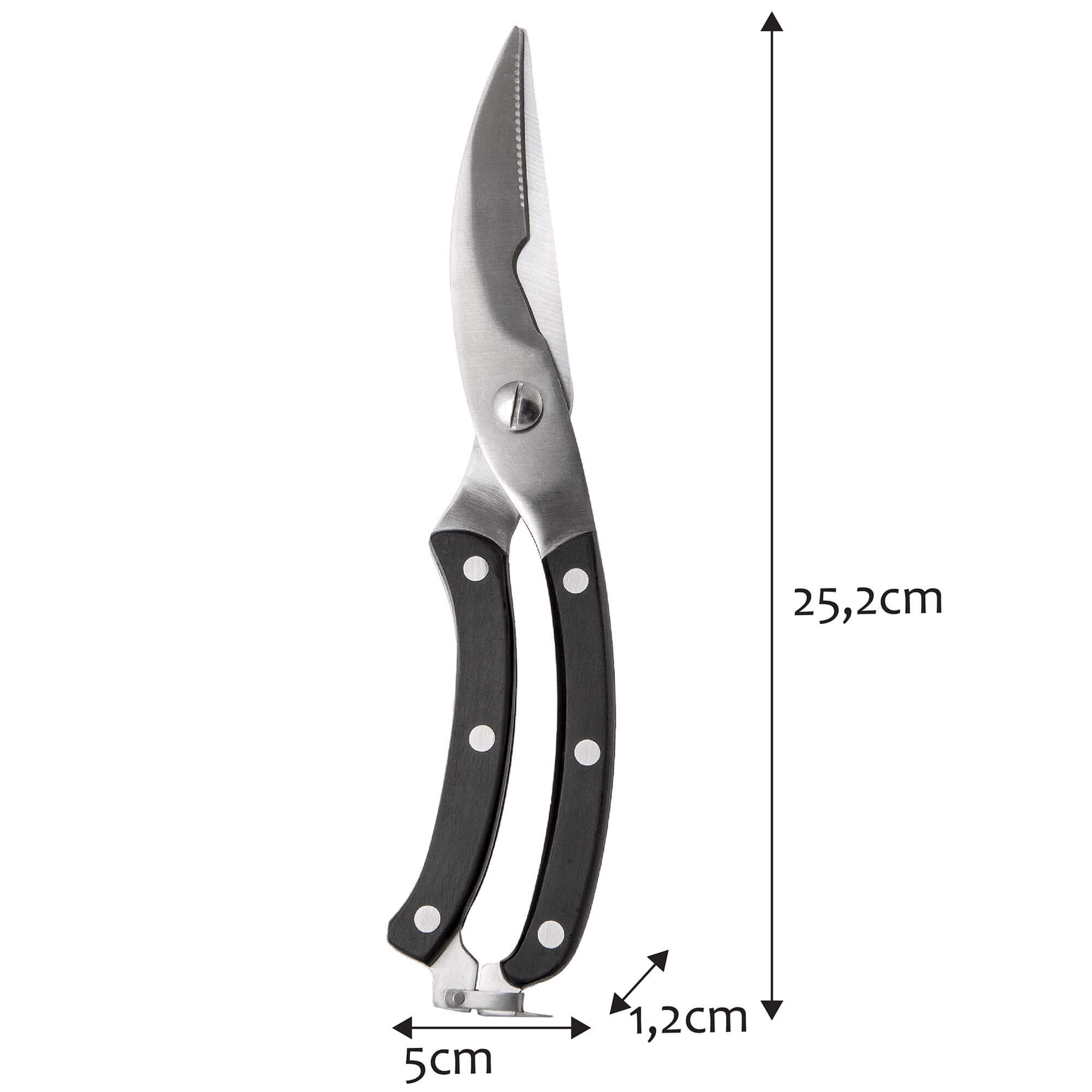Stalowe nożyczki kuchenne do drobiu 25 cm
