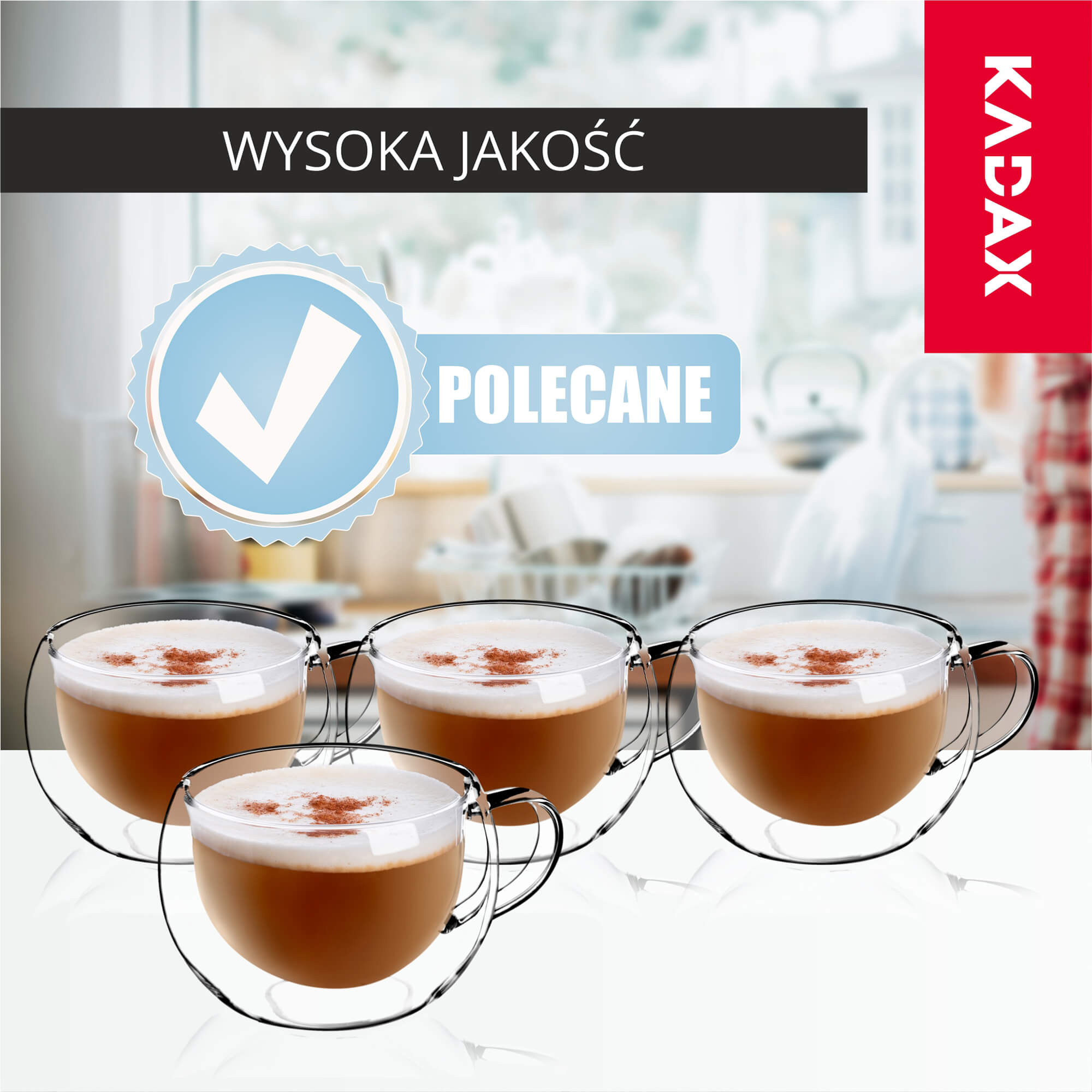 Filiżanki termiczne z podwójną ścianką Forli 280 ml, 4 szt.