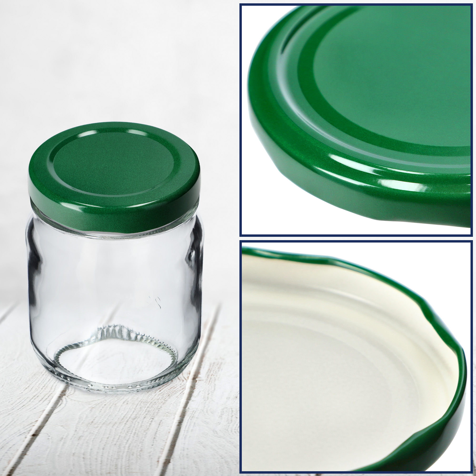 Metalowe wieczka do słoików 50szt fi 58mm zielone