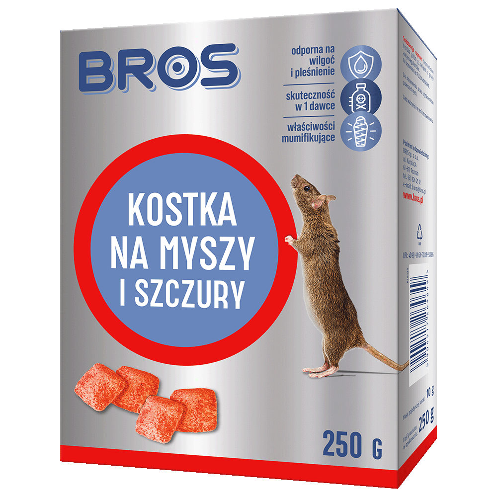 Bros Kostka na myszy i szczury 250g