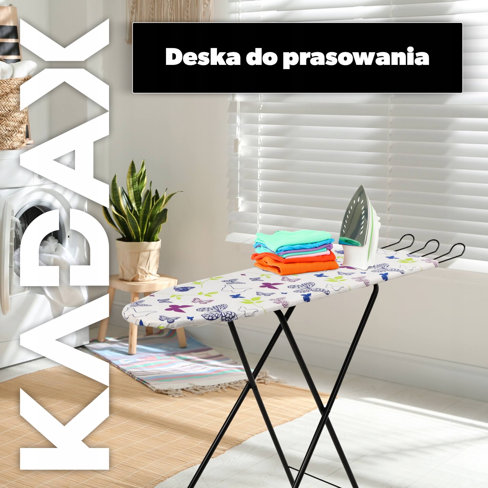 Deska do prasowania z uchwytem 100 x 30 cm, wielokolorowa