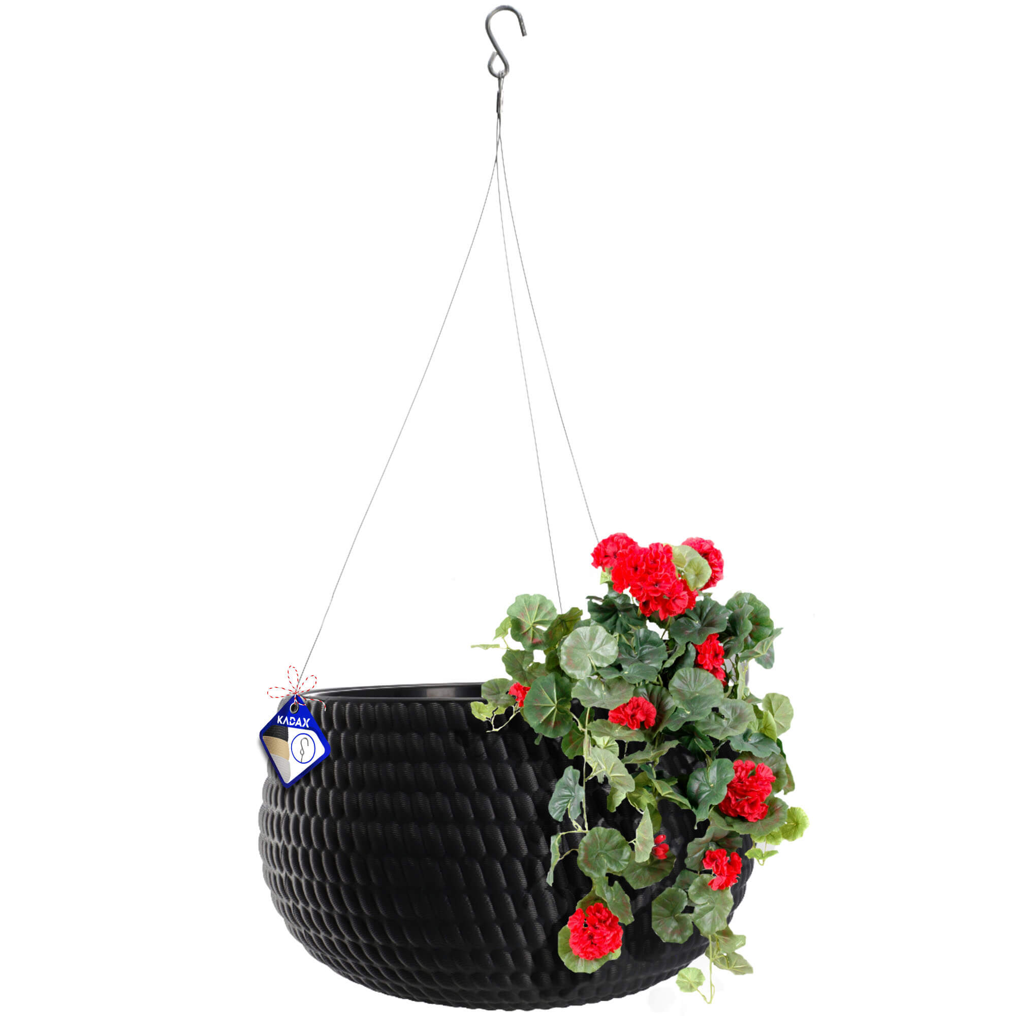 Doniczka kula wisząca z wkładem Serro 29 cm, antracyt