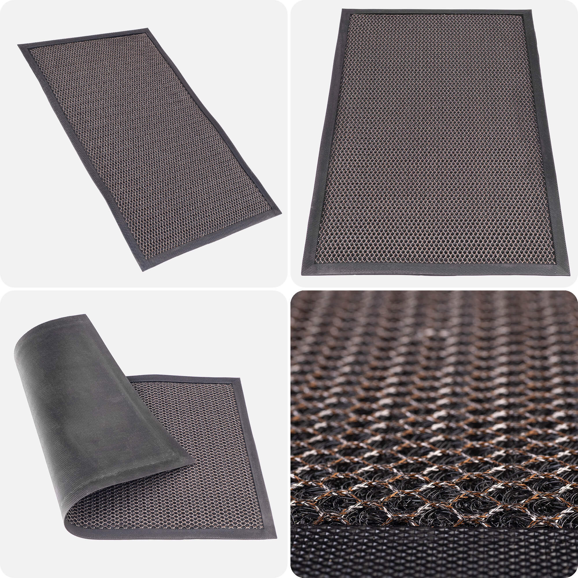 Wycieraczka pod drzwi Feyt 75 x 45 cm brązowa