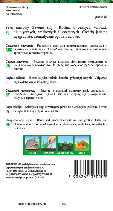 Seler naciowy Gewone Snij 0,2g