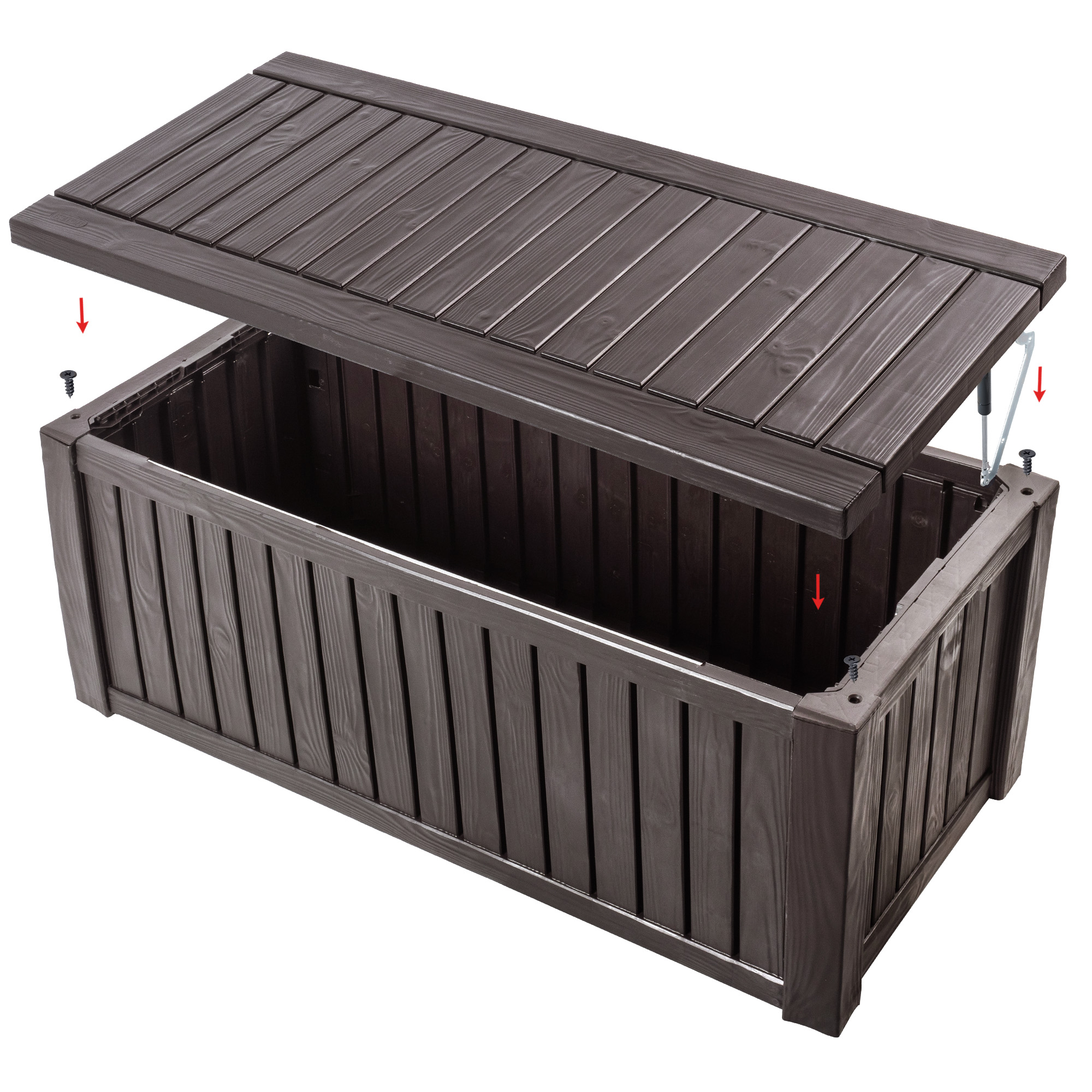 Skrzynia ogrodowa Keter Rockwood Storage Box 570L, brąz