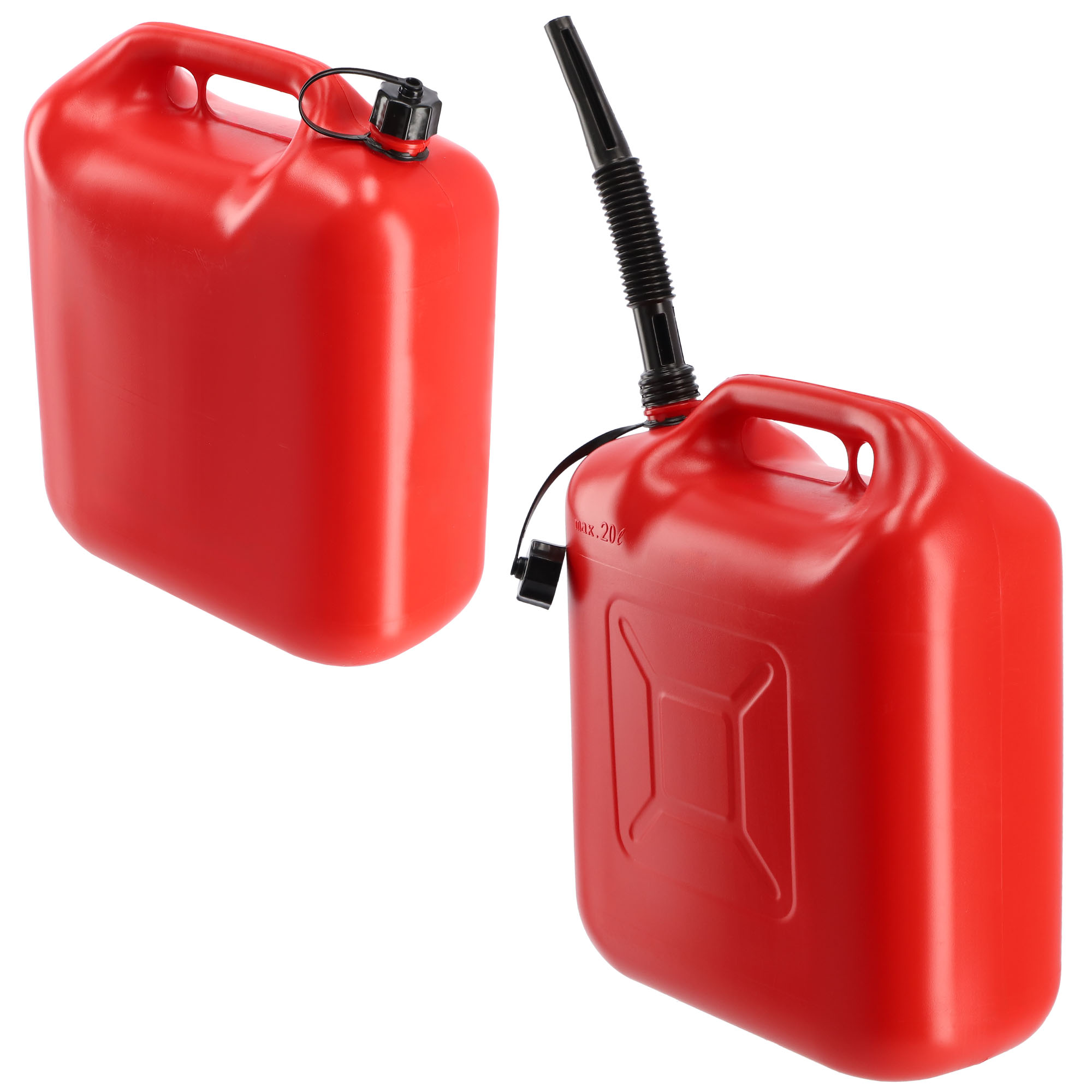 Kanister na paliwo z lejkiem 20L, czerwony