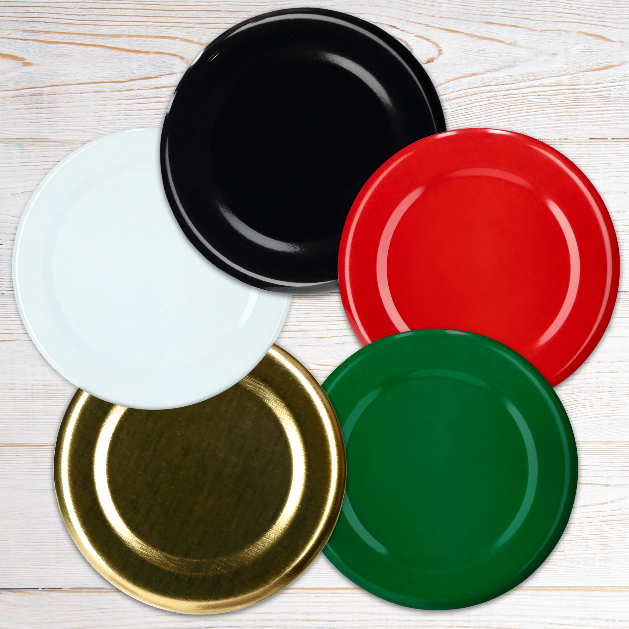 Metalowe wieczka do słoików i butelek Tranas fi 33mm zielone, 50szt