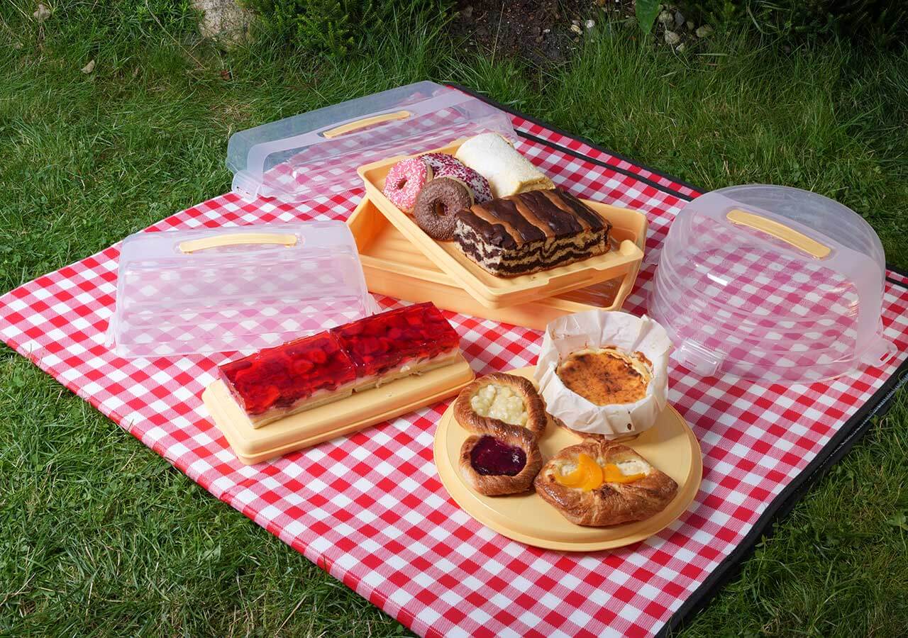 Pojemnik prostokątny na ciasto Curver Chef&Home 29.5 x 45 cm zielony