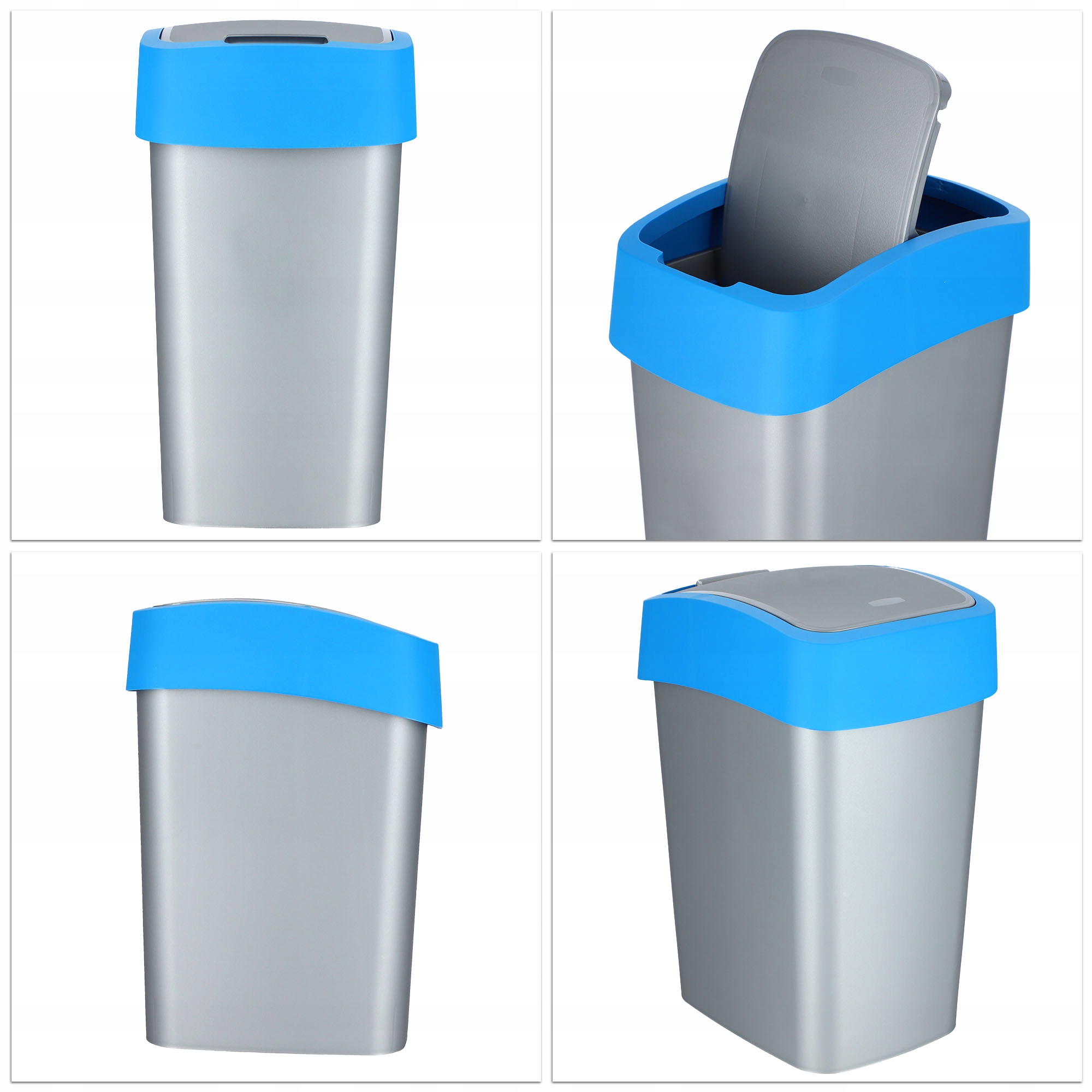 Kosz na śmieci Curver Flip Bin 25L, niebieski