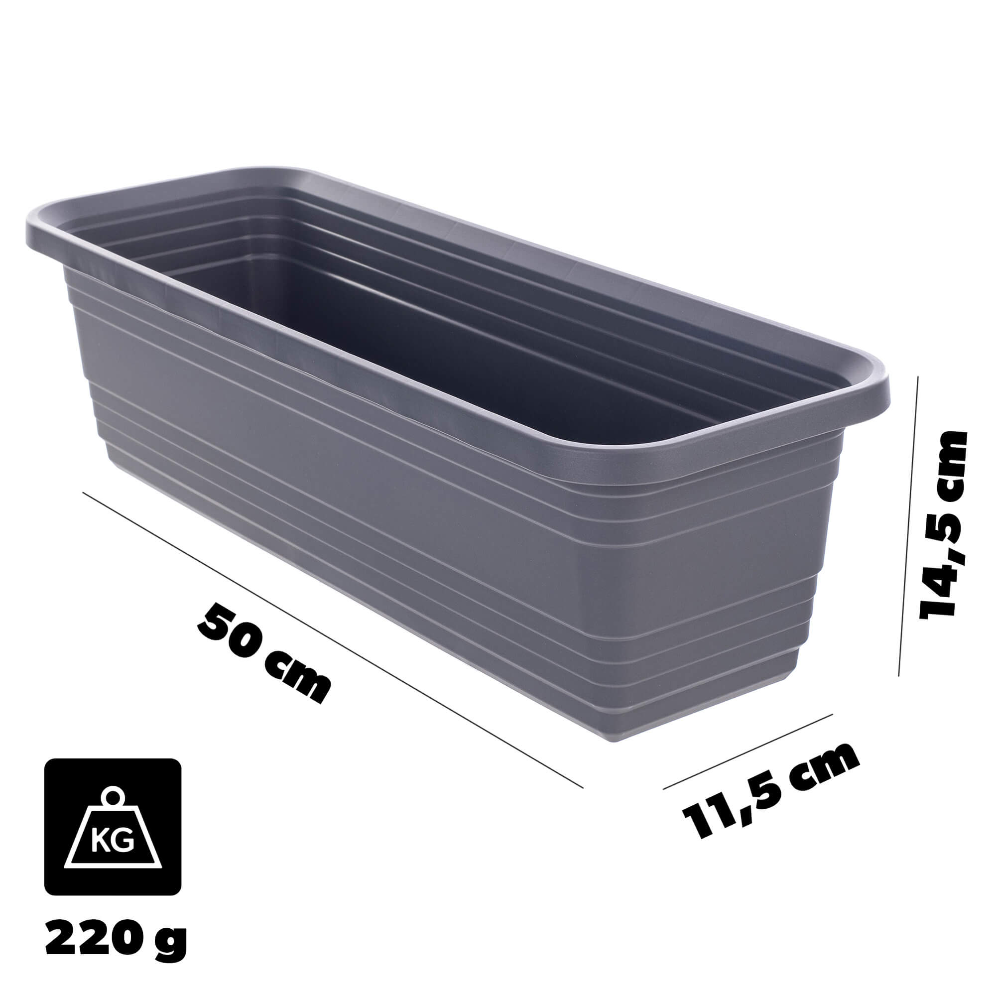 Skrzynka balkonowa Paulin 50cm antracyt
