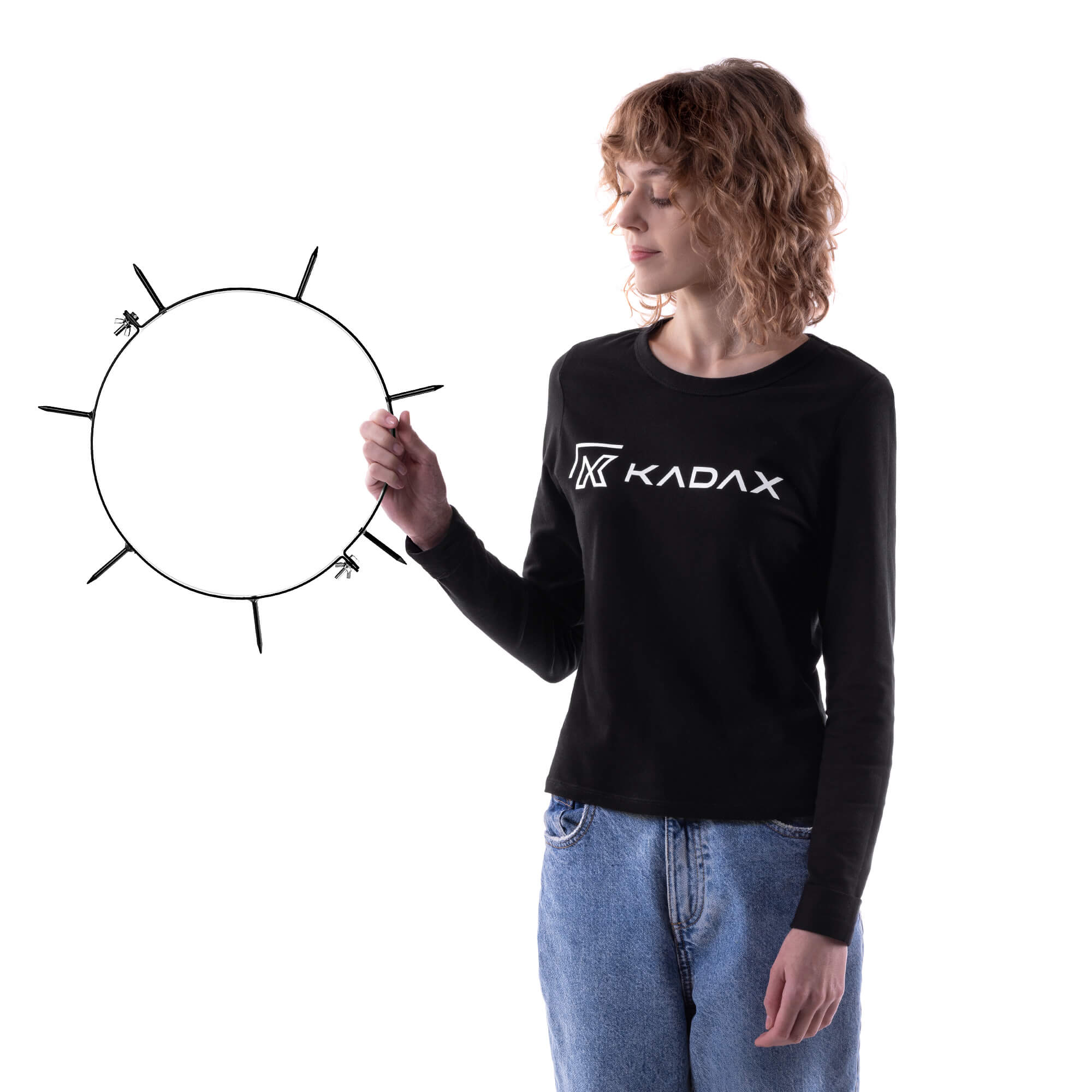 Walec ogrodowy Thann 80 cm 62L z kolcami czarny