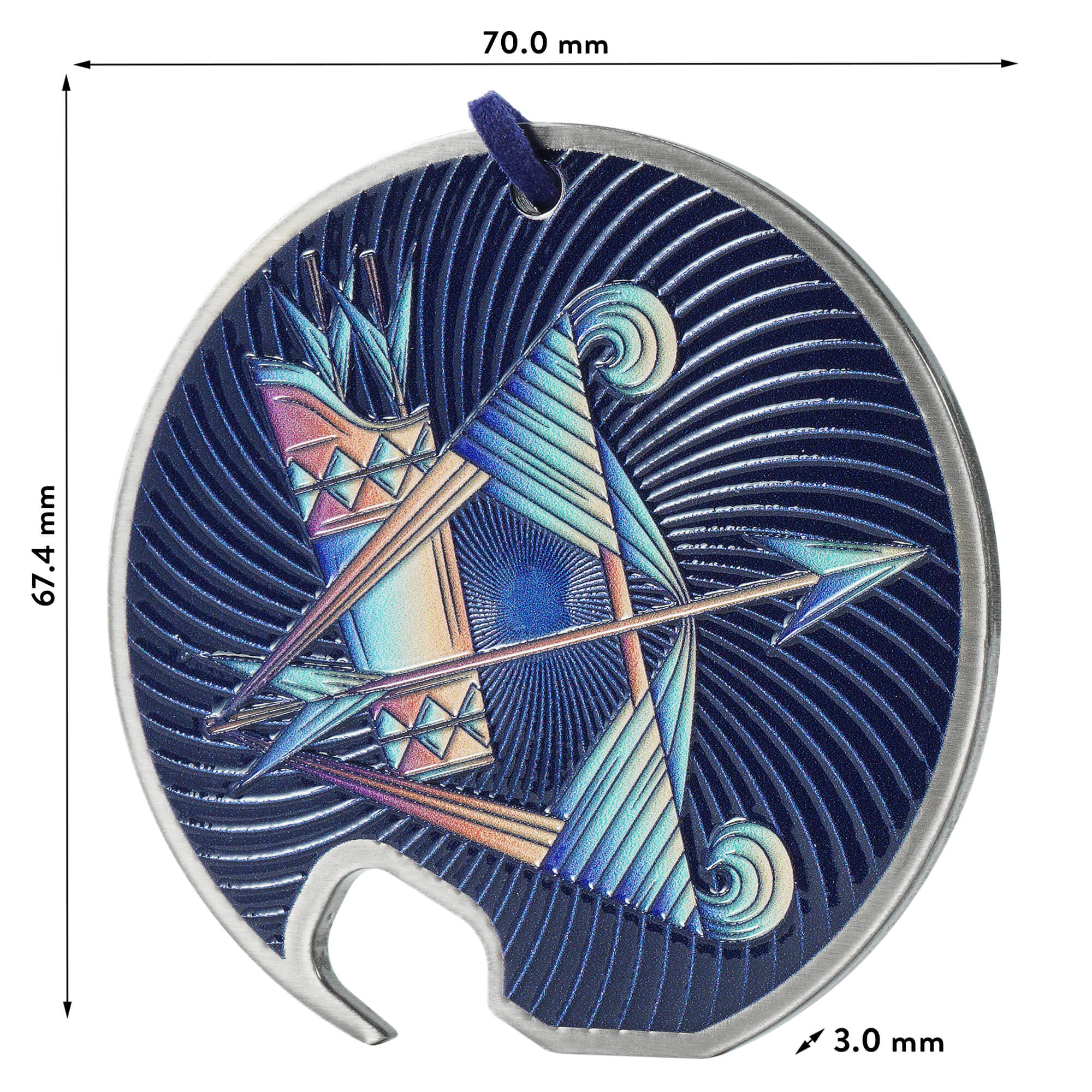 Otwieracz do butelek Callas 7 cm strzelec