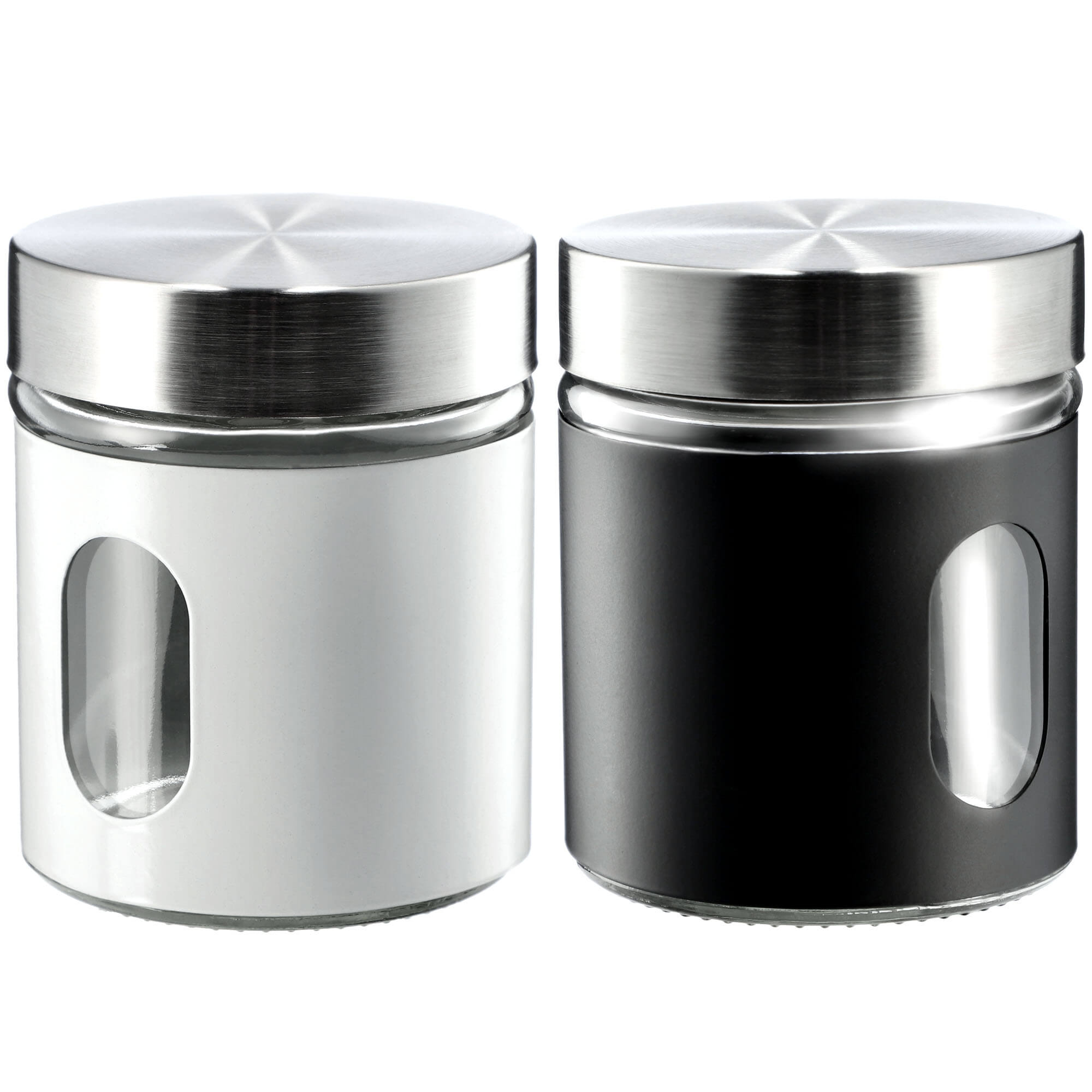 Pojemniki kuchenne Loano 320 ml, czarny + biały, 2 szt.