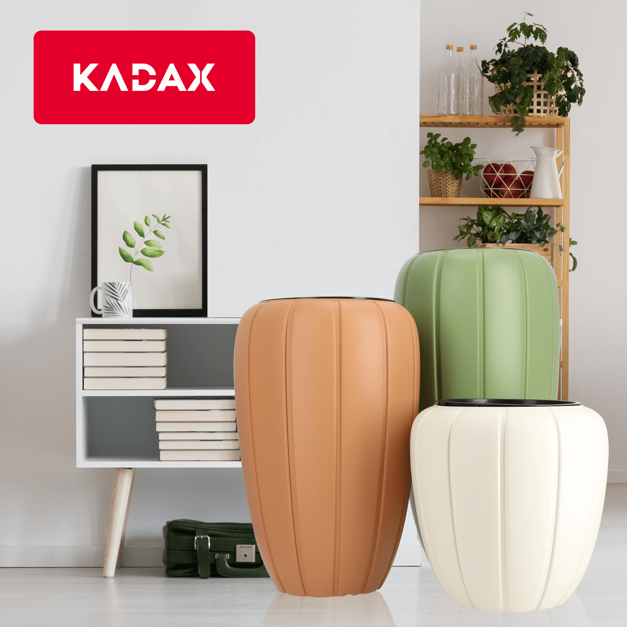Donica na kwiaty z wkładem Pale 74 cm, terrakota