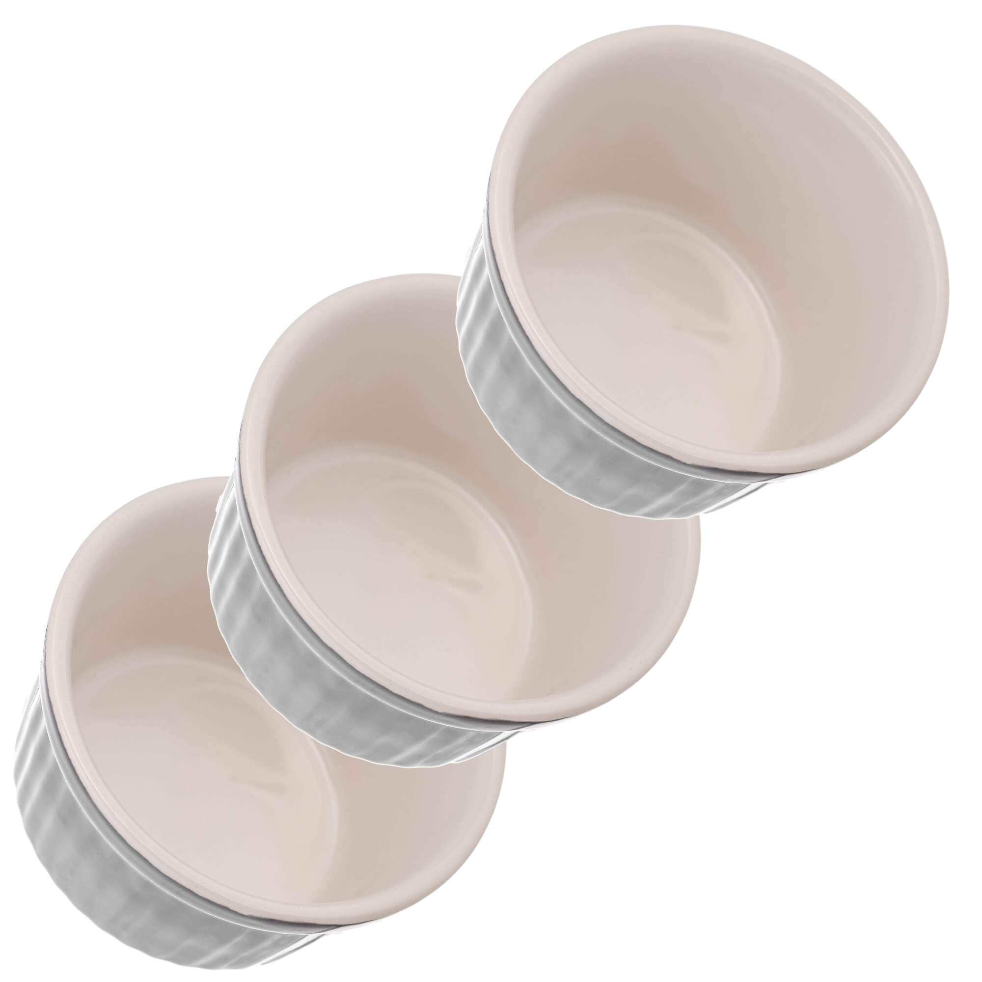 Naczynie ceramiczne do zapiekania Maes 9 x 5 cm szare 3 szt.