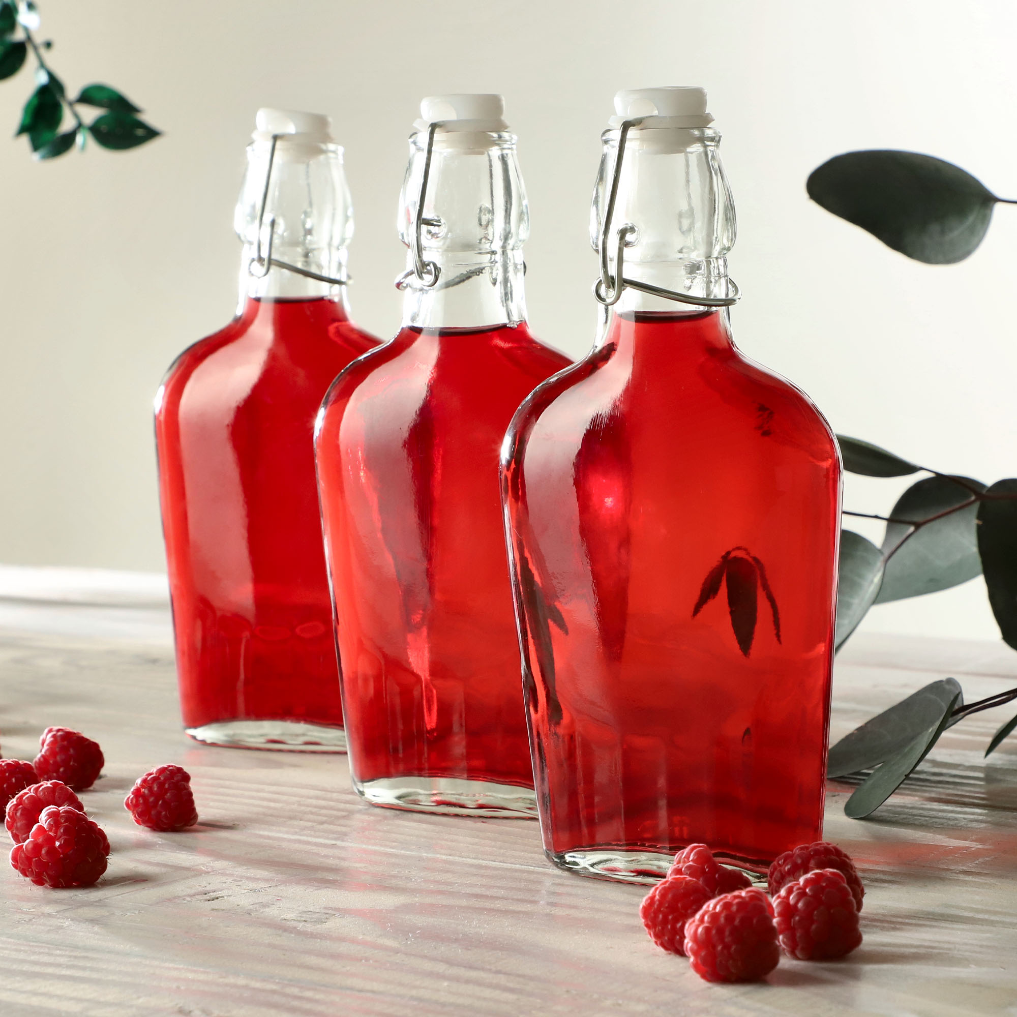 Butelka płaska z korkiem mechanicznym Preci 250 ml 6 szt.