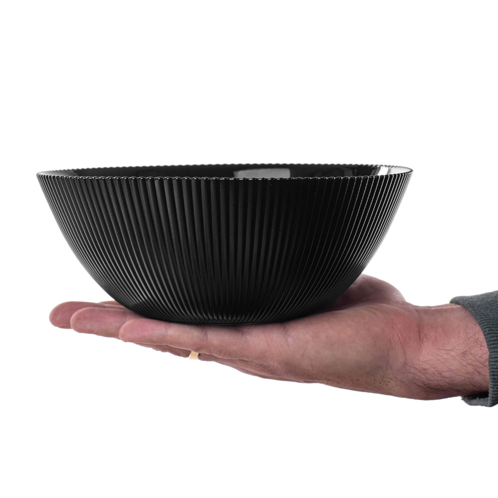 Salaterka szklana Regno 20.3 cm czarna 1 szt.