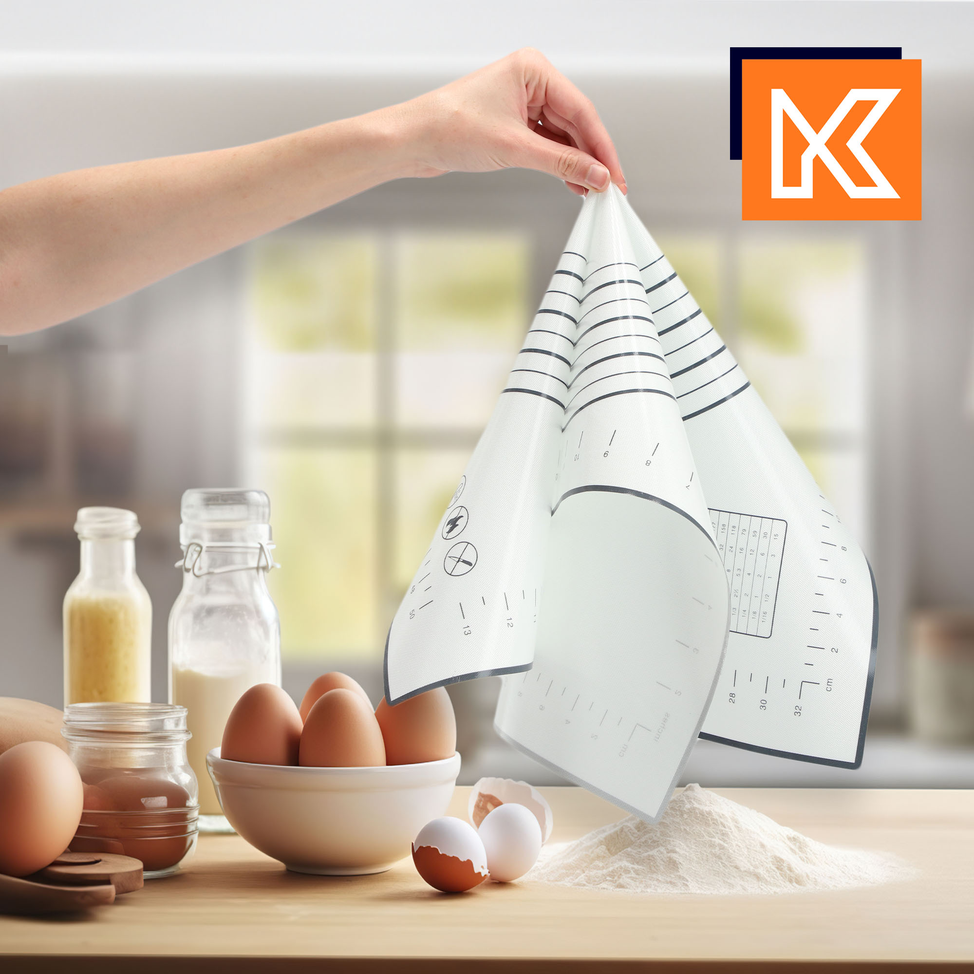 Stolnica silikonowa Greti 60 x 40 cm, szara