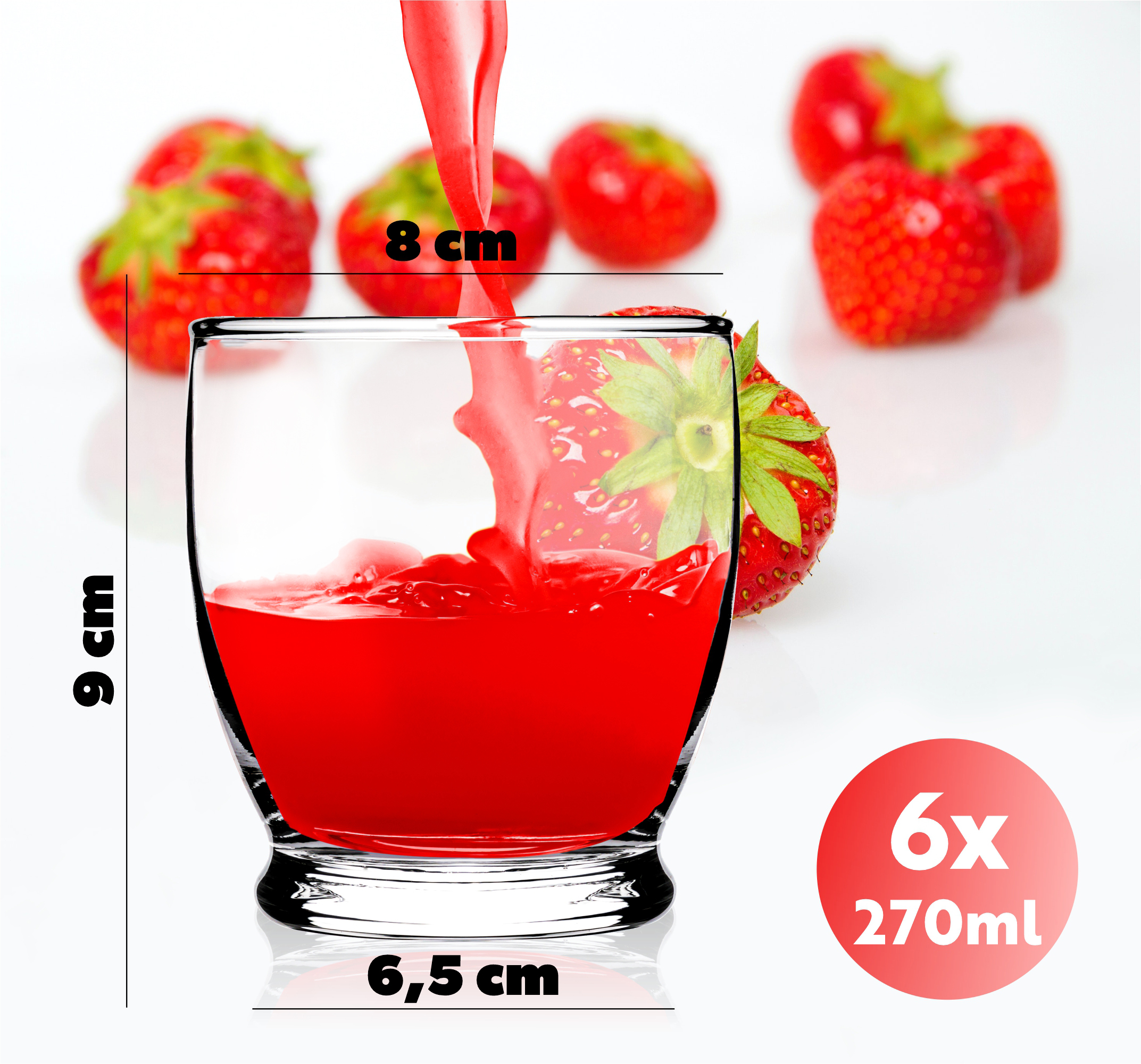 Szklanki do napojów i drinków Berson 270 ml, 6 szt.