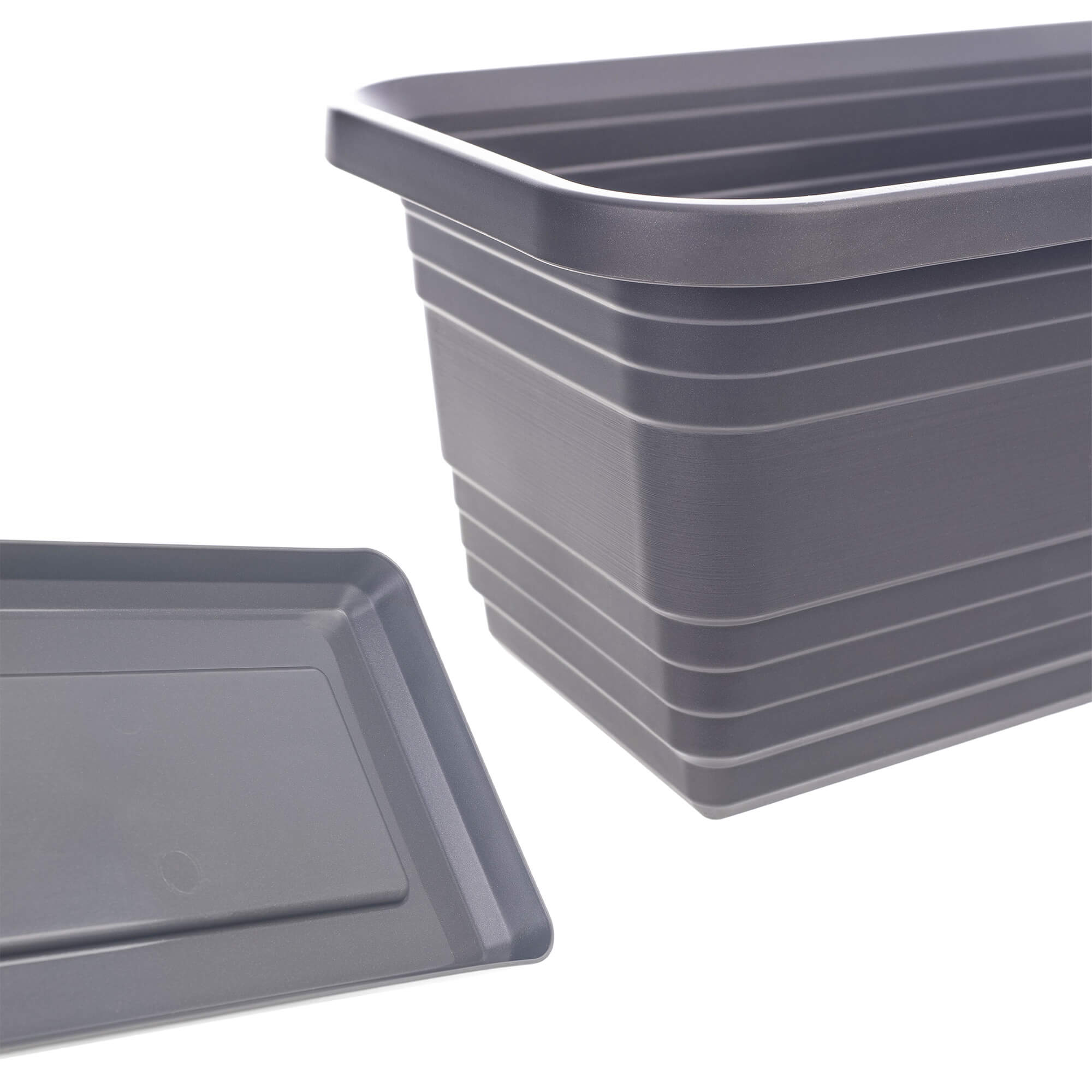 Skrzynka balkonowa z podstawką Paulin 80cm antracyt