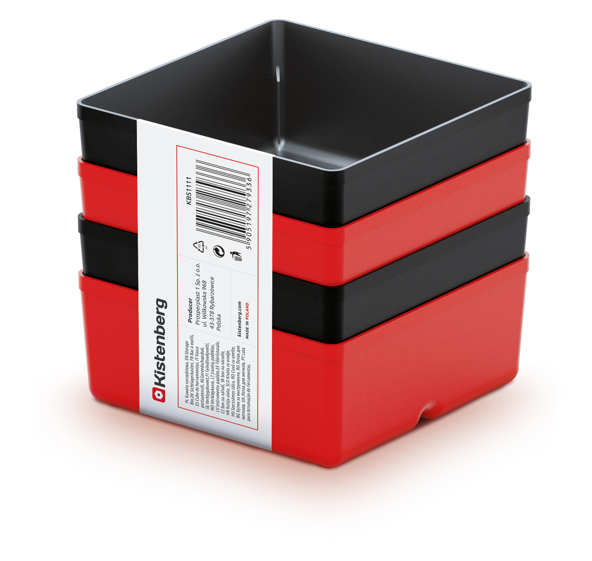 KISTENBERG Zestaw kubeczków Unite Box 1111 - KBS1111 - czarny