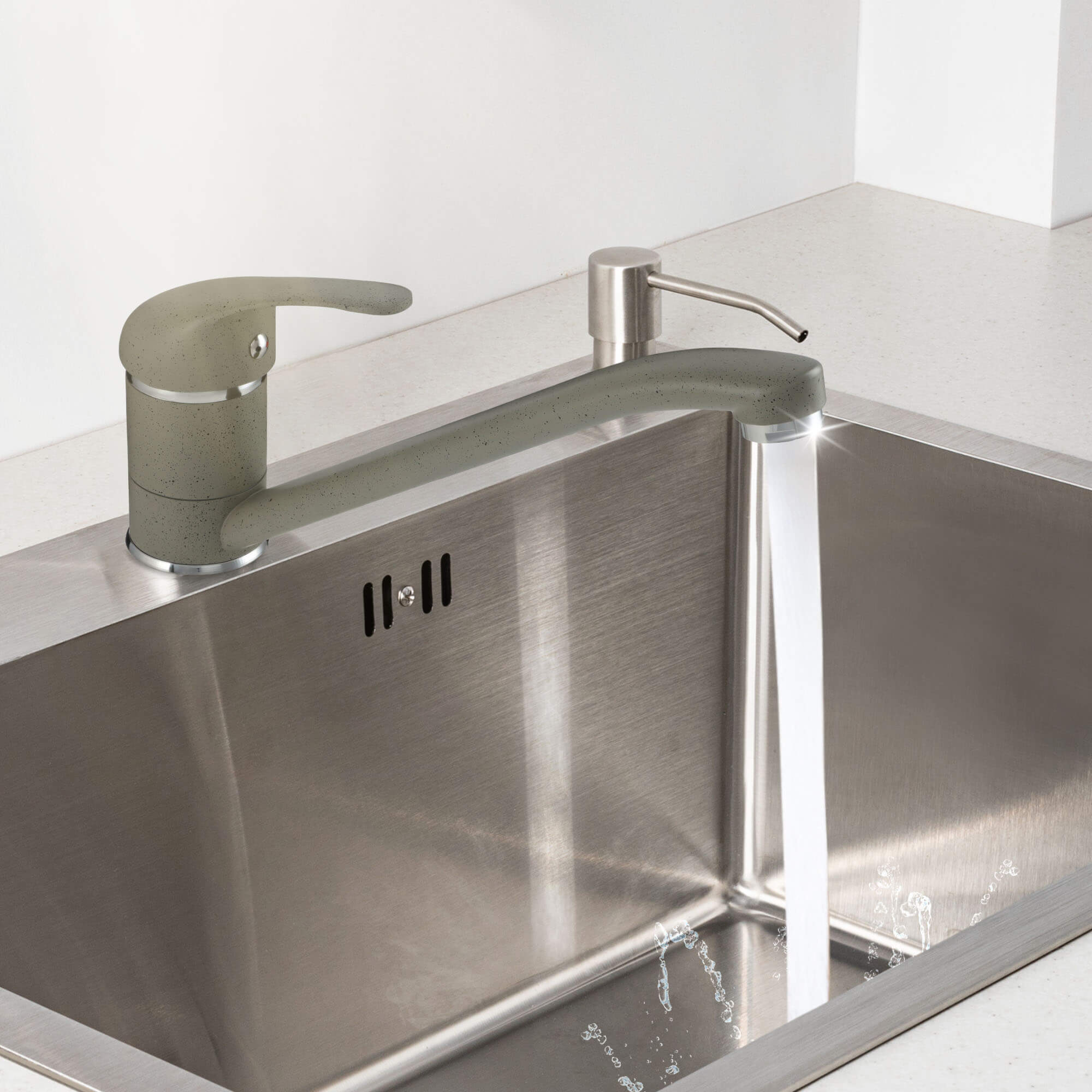 Bateria kuchenna Gospo Rox stojąca, szara