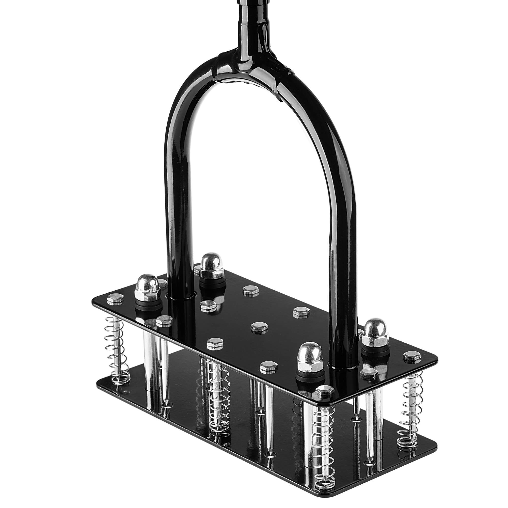 Aerator ręczny sprężynowy Arce z żelaznymi kolcami 84-92 cm czarny